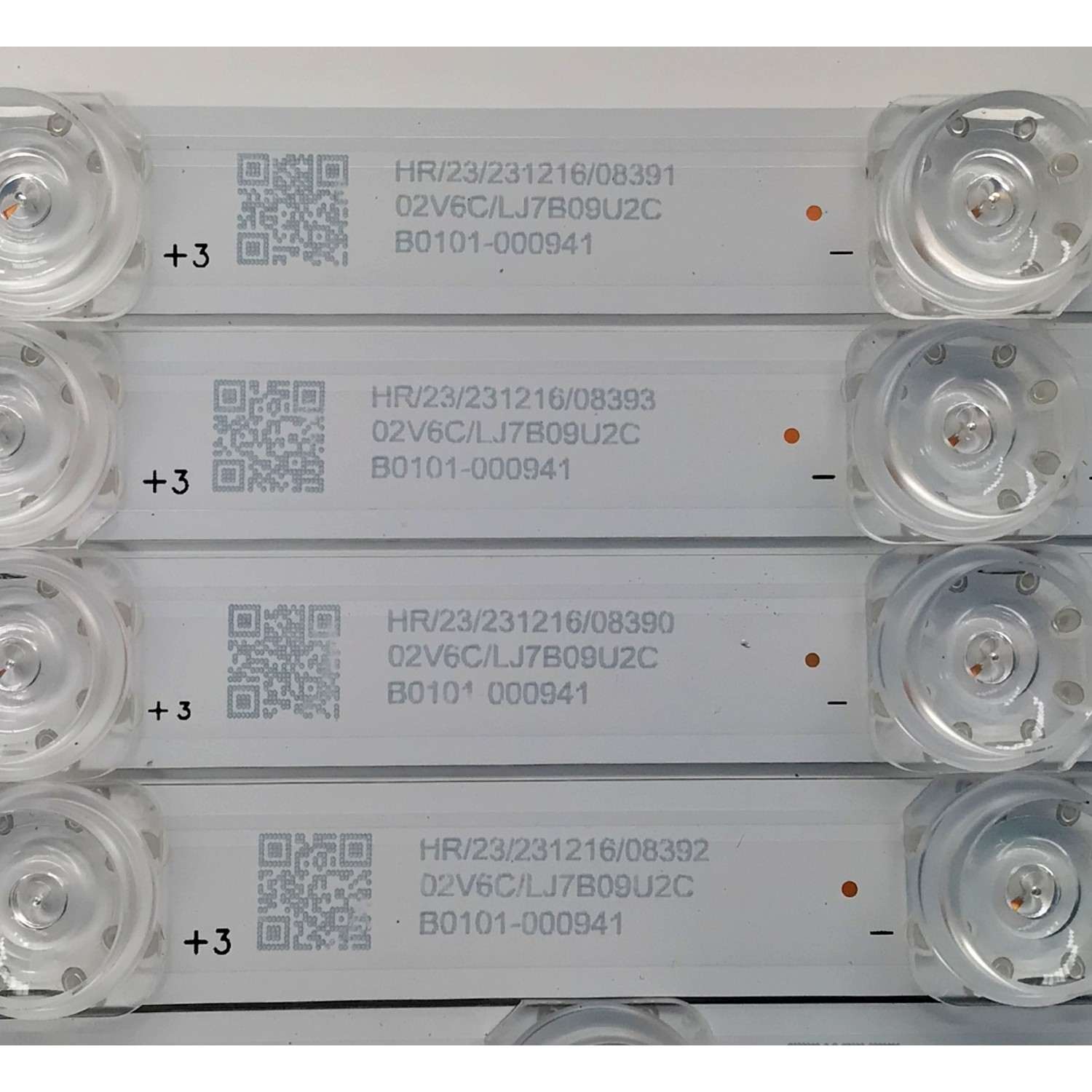 KIT DE LEDS PARA TV TCL ORIGINAL 8 PIEZAS / NUMERO DE PARTE 65HR330M11A4 V1 / 65HR330M10B4 V1 / 65C645 / E471763 / B0101-000942 / B0101-000941 / PANEL LVU650NDEL / DISPLAY ST6451D06-3 VER.2.1 / MODELOS 65Q650G / 65Q670G - Imagen 3