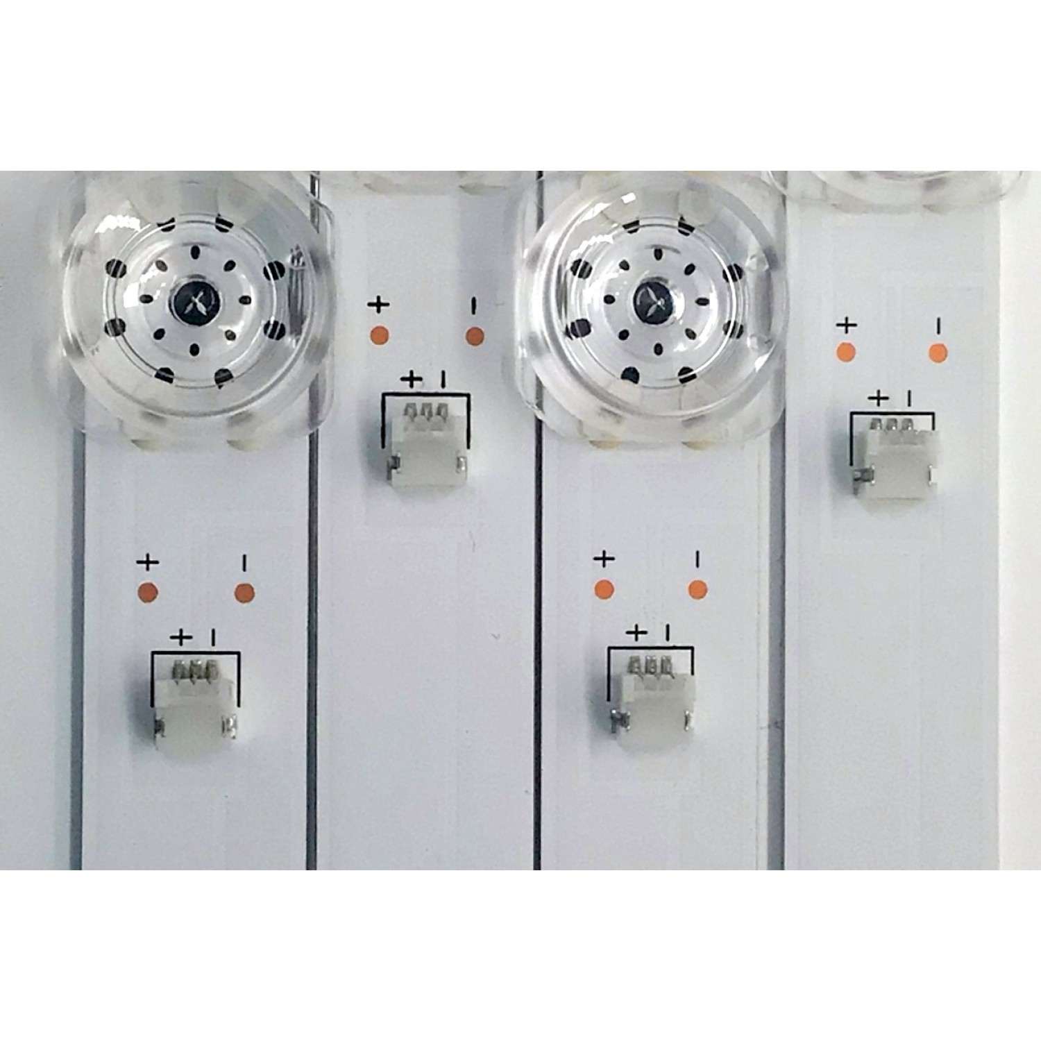 KIT DE LED'S PARA TV EVL ((4 PIEZAS)) / NUMERO DE PARTE MSG-T500-V6-3030-026-09 / 1.3.10700000229 / PC67181B / 914mm*14mm*1.0T / 240-250LM / 9000-13000K / B5-2 3.3-3.4V / PANEL CV500U2-T01 / DISPLAY CV500U3-L01 / MODELOS 50EVLS4 / K50DLG12U / AK50H1485 - Imagen 2