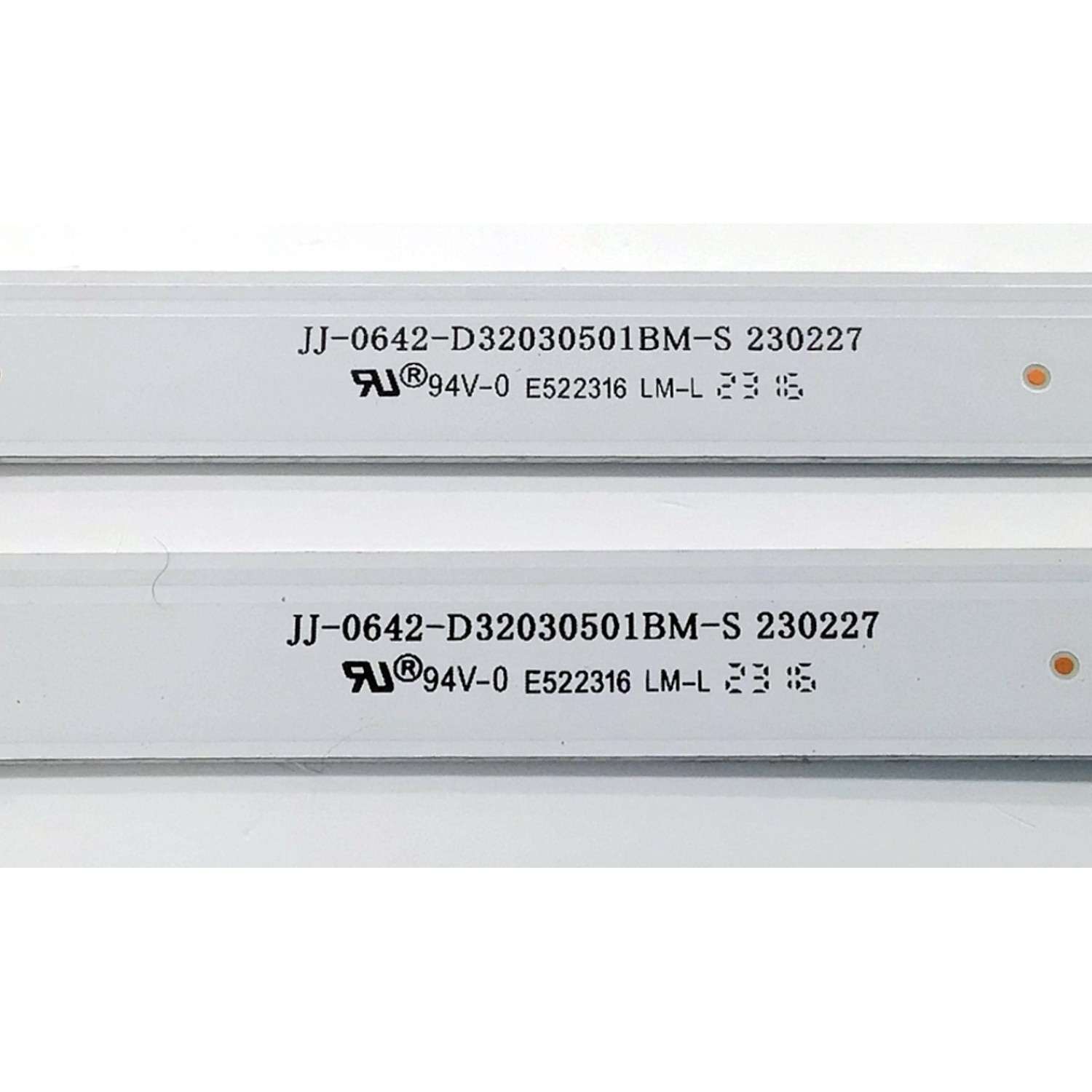 KIT DE LED'S PARA TV DAEWOO ((2 PIEZAS)) / NUMERO DE PARTE JJ-0642-D32030501BM-S / 230227 / E522316 / BD00-132213-001G / M220F11W50H / 230506JB2 / PANEL G320LD1DXJ-17 / LC320DXJ-SHAC / LC320DXJ (SH)(AC) / MODELO DAW32H - Imagen 4