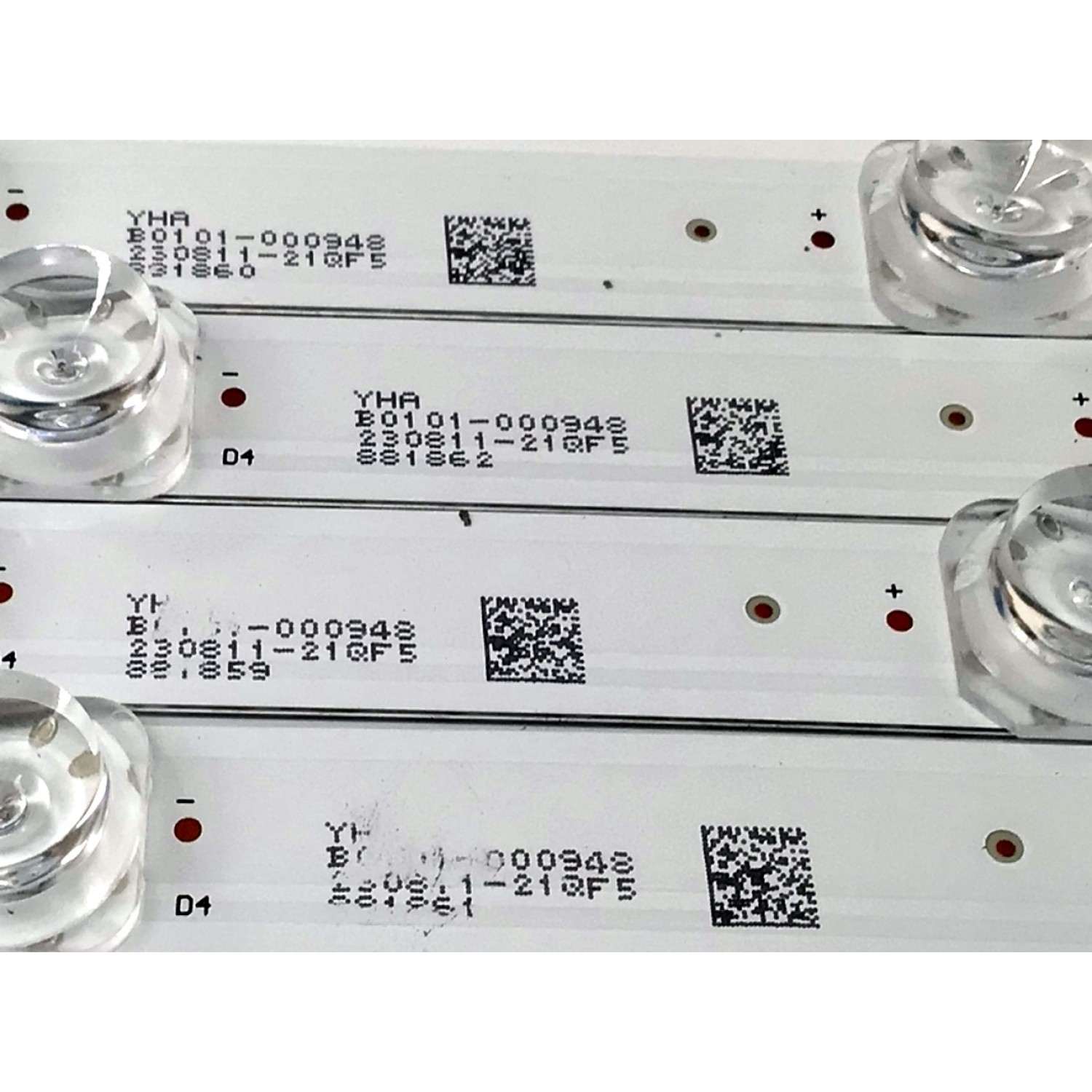 KIT DE LED'S PARA TV TCL QLED ((4 PIEZAS)) / NUMERO DE PARTE 55C645-ZX3030-4X15YH-20221125 / 230811-21QF5 / B101-000948 / E493461 / HBH-H2 / 55C645-ZX3030-4X15YH-20221125 W / DISPLAY ST5461D18-2 VER.2.1 / MODELO 55Q550G - Imagen 4