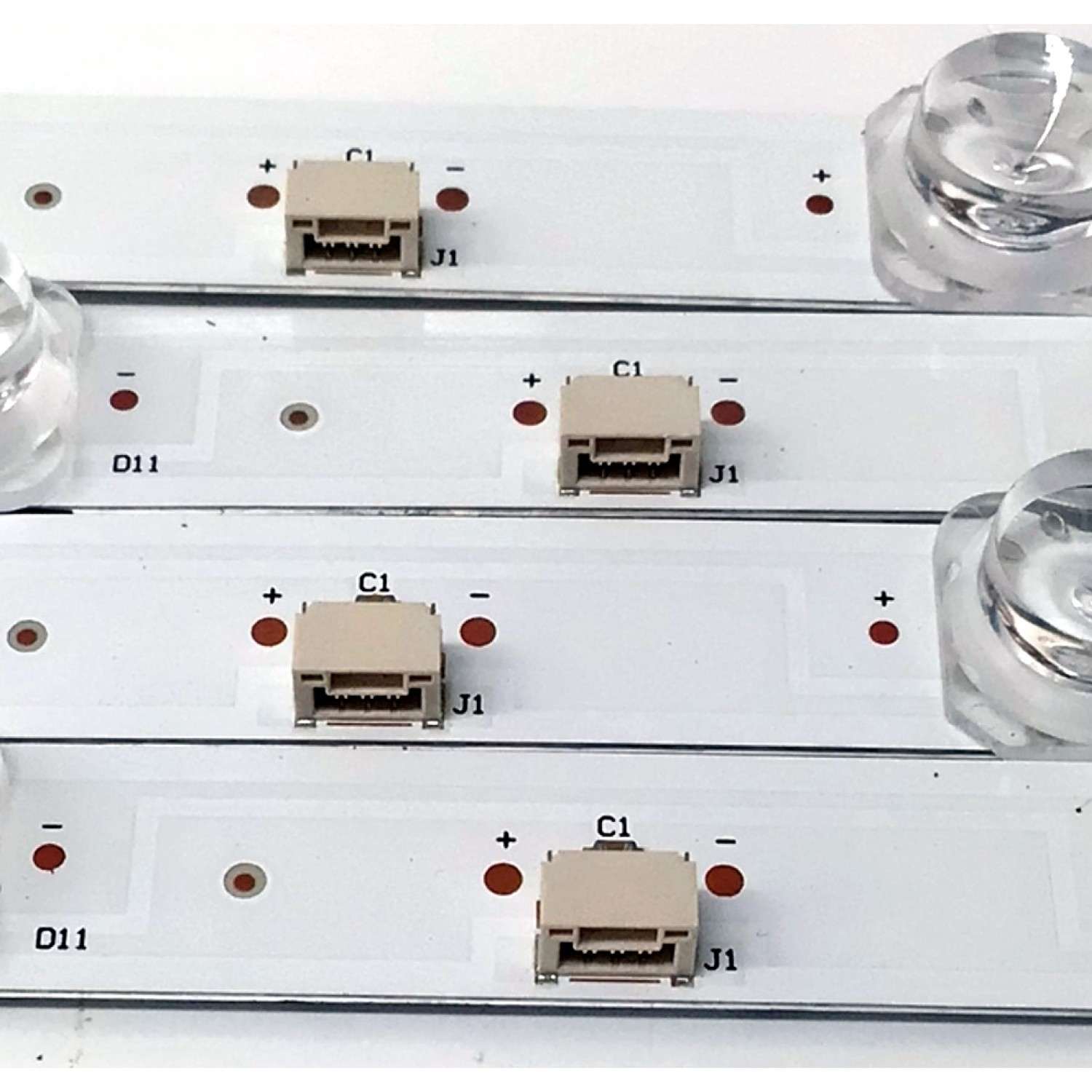 KIT DE LED'S PARA TV TCL QLED ((4 PIEZAS)) / NUMERO DE PARTE 55C645-ZX3030-4X15YH-20221125 / 230811-21QF5 / B101-000948 / E493461 / HBH-H2 / 55C645-ZX3030-4X15YH-20221125 W / DISPLAY ST5461D18-2 VER.2.1 / MODELO 55Q550G - Imagen 2