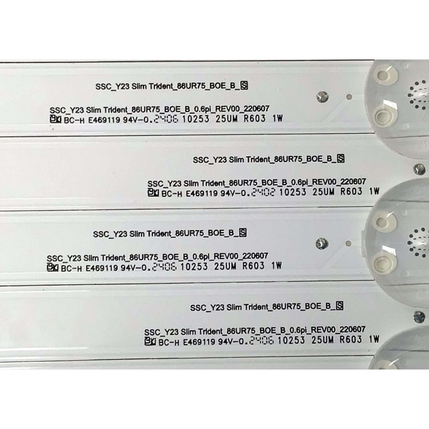 KIT DE LEDS ORIGINAL PARA TV LG 22 PIEZAS / NUMERO DE PARTE EAV65050001 / EAV65050101 / SSC_Y23 Slim Trident_86UR75_BOE_A_S / SSC_Y23 Slim Trident_86UR75_BOE_B_S / SSC_Y23 Slim Trident_86UR75_BOE_A / SSC_Y12 Slim Trident_86UR75_BOE_B / MODELO 86UR8750PSA - Imagen 6