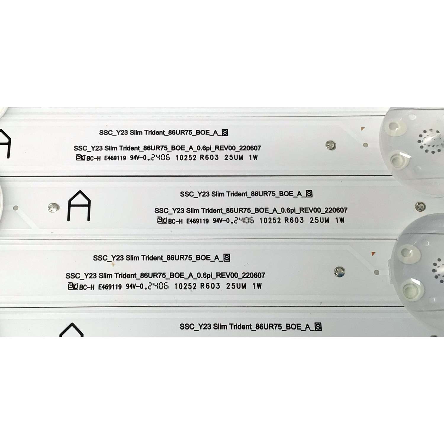 KIT DE LEDS ORIGINAL PARA TV LG 22 PIEZAS / NUMERO DE PARTE EAV65050001 / EAV65050101 / SSC_Y23 Slim Trident_86UR75_BOE_A_S / SSC_Y23 Slim Trident_86UR75_BOE_B_S / SSC_Y23 Slim Trident_86UR75_BOE_A / SSC_Y12 Slim Trident_86UR75_BOE_B / MODELO 86UR8750PSA - Imagen 7