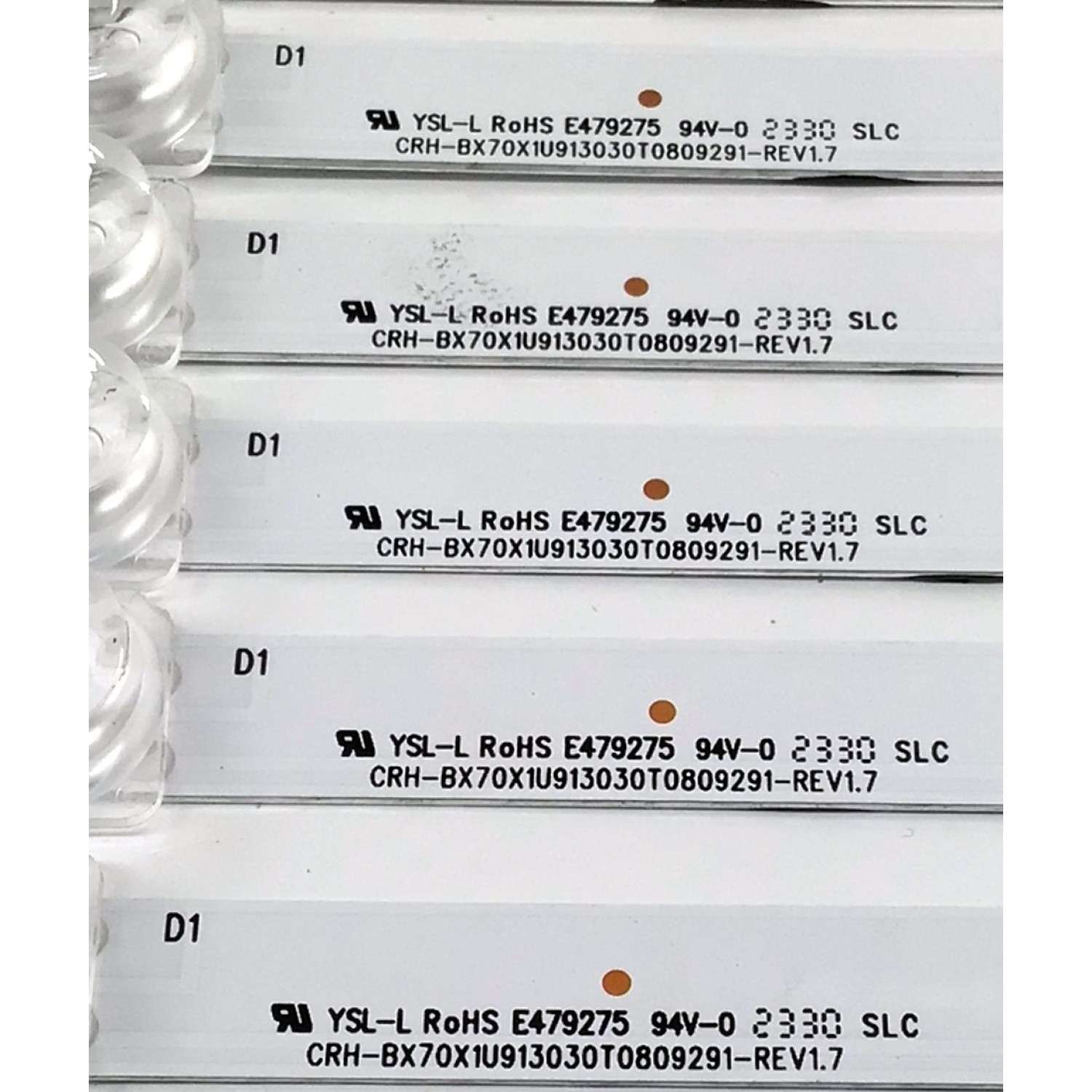 KIT DE LED'S PARA TV HISENSE ((8 PIEZAS)) / NUMERO DE PARTE CRH-BX70X1U913030T0809291-REV1.7 / HD700X1U91-L1+2022090101+SVH700A31 / HD700X1U91-L1 / 2022090101 / SVH700A31 / 1252719 / PANEL HD700X1U92-TAL1B2 / DISPLAY CV700U2-T01 REV:04 / MODELO 70A65H / 70A6H - Imagen 5