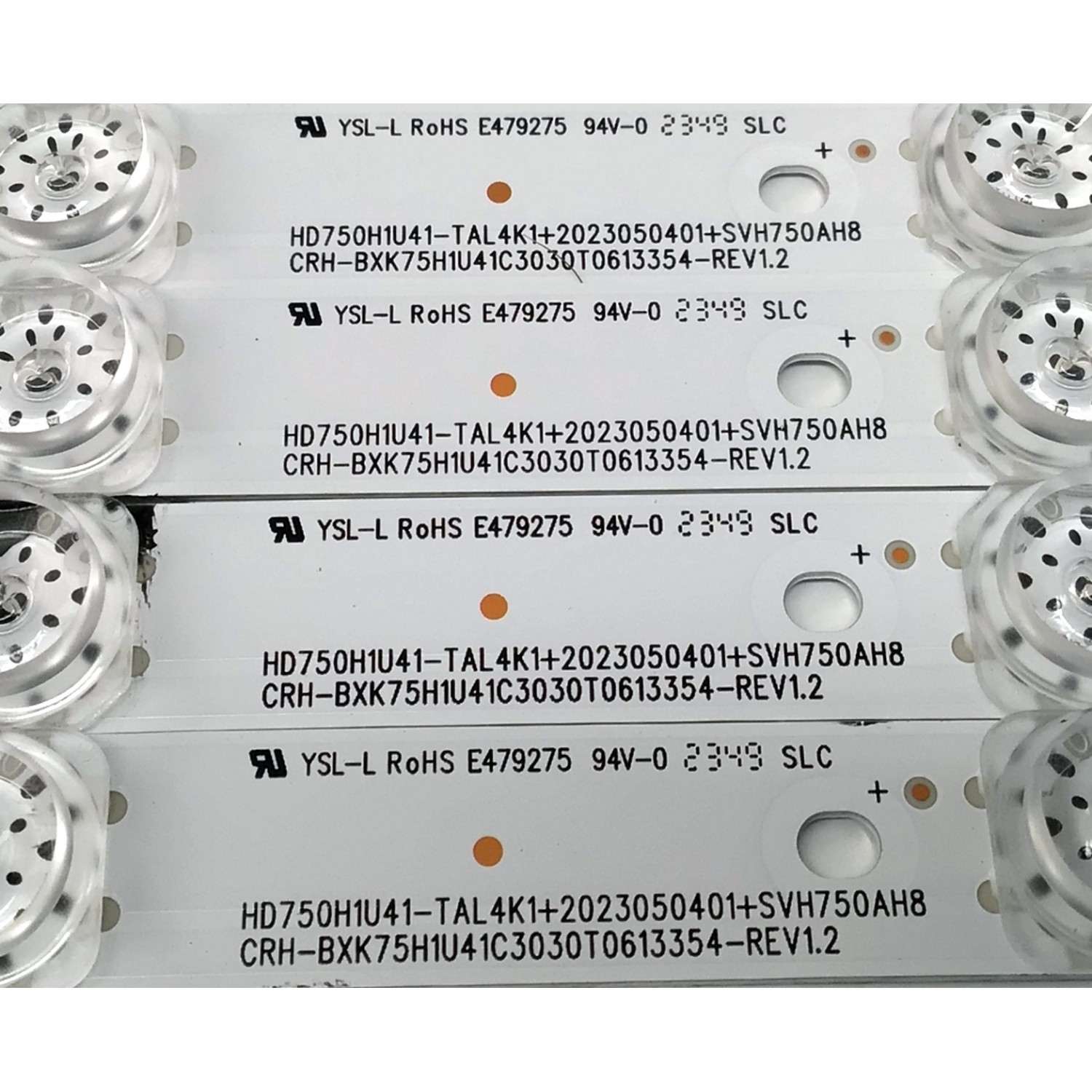 KIT DE LED'S PARA TV HISENSE ((6 PIEZAS)) / NUMERO DE PARTE CRH-BXK75H1U41C3030T0613354-REV1.2 / HD750H1U41-TAL4K1+2023050401+SVH750AH8 / HD750H1U41-TAL4K1 / 2023050401 / SVH750AH8 / 1312985 / PANEL HD750H1U72 / HV750QUB-F91 / MODELOS 75A6N / 75R6030K - Imagen 2