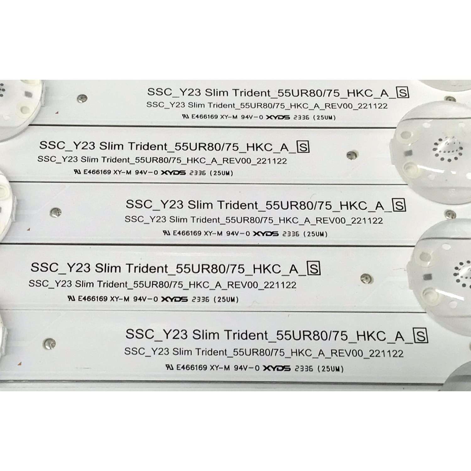 KIT DE LED'S PARA TV LG ((7 PIEZAS)) / NUMERO DE PARTE EAV65059201 / SSC_Y23 SLIM TRIDENT_55UR80/75_HKC_A_S / SSC_Y23 SLIM TRIDENT_55UR80/75_HKC_A_REV00_221122 / PANEL NC550TQG / DISPLAY PT550GT07-1 VER.1.0 / MODELO 55UR8750PSA / 55UR8750PSA.BWMSLJM - Imagen 3