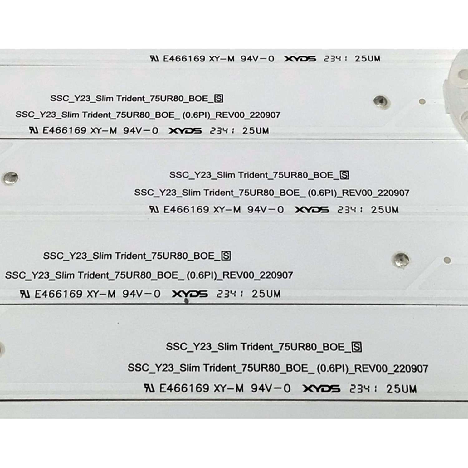 KIT DE LEDS ORIGINAL PARA TV LG 9 PIEZAS / NUMERO DE PARTE EAV65049301 / SSC_Y23_SLIM TRIDENT_75UR80_BOE_S / SSC_Y23_SLIM TRIDENT_75UR80_BOE_(0.6PI)_REV00_220907 / E466169 / BOE750E6 / BOE 750E6 / PANEL NC750TQG / MODELOS 75UR8000AUA / 75UR8750PSA - Imagen 4