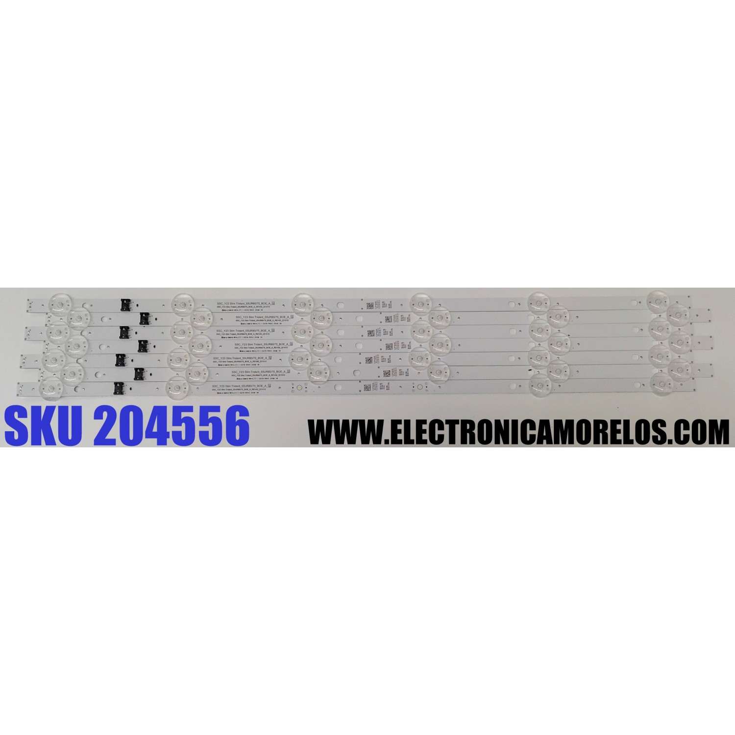 KIT DE LEDS ORIGINAL PARA TV LG 7 PIEZAS / NUMERO DE PARTE EAV65057001 / SSC_Y23 SLIM TRIDENT_55UR80/75_BOE_A_S / SSC_Y23 SLIM TRIDENT_55UR80/75_BOE_A_REV00_221010 / BOE 550J5 / PANEL NC550TQG / MODELOS 55UR7800PSB / 55UR8000AUA