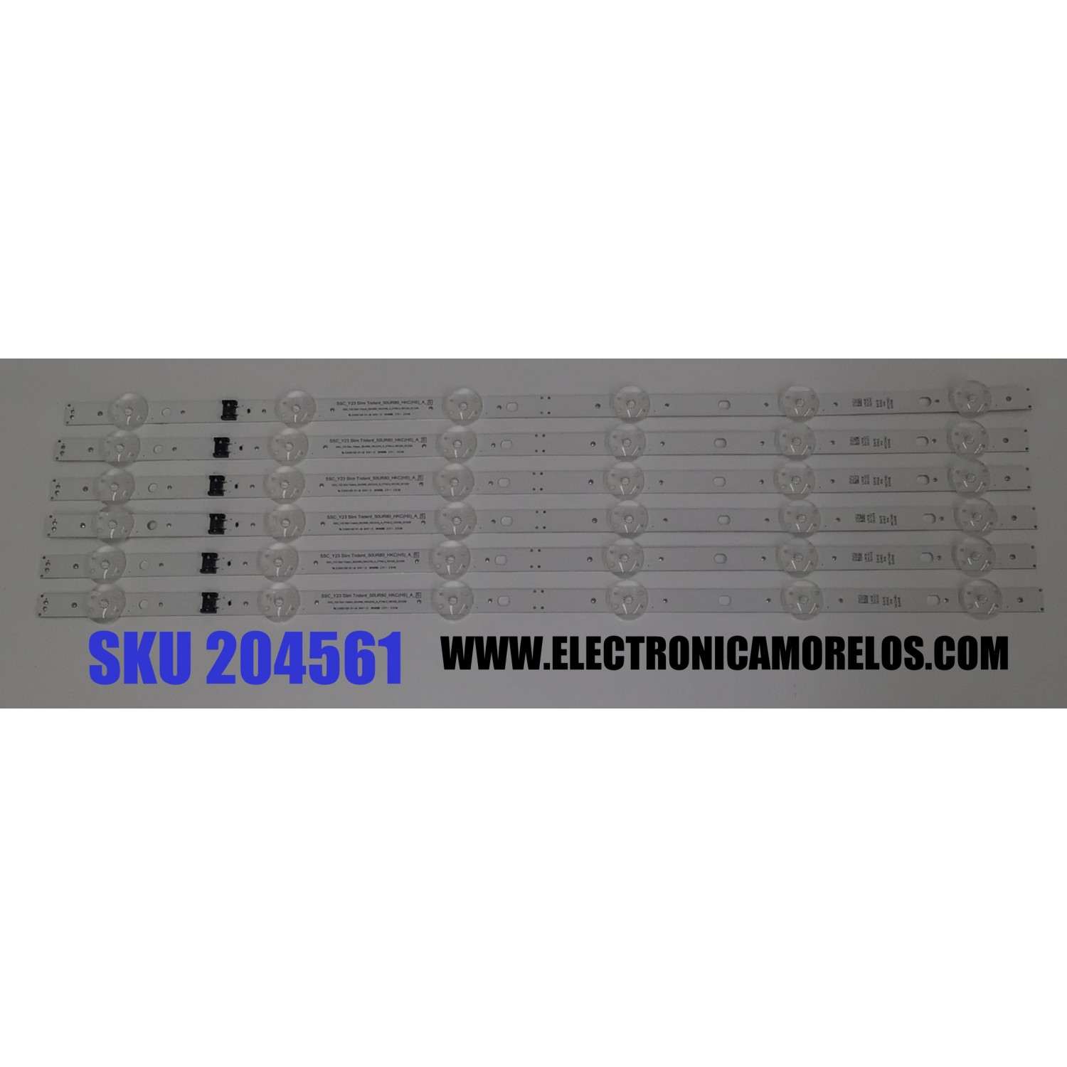 KIT DE LEDS ORIGINAL PARA TV LG 6 PIEZAS / NUMERO DE PARTE EAV65062801 / SSC_Y23 SLIM TRIDENT_50UR80_HKC(H5)_A_S / SSC_Y23 SLIM TRIDENT_50UR80_HKC(H5)_A_PTN0.5_REV00_221228 / PANEL NC500TQG / DISPLAY PT500GT04-2 / MODELO 50UR7800PSB / 50UR7800PSM