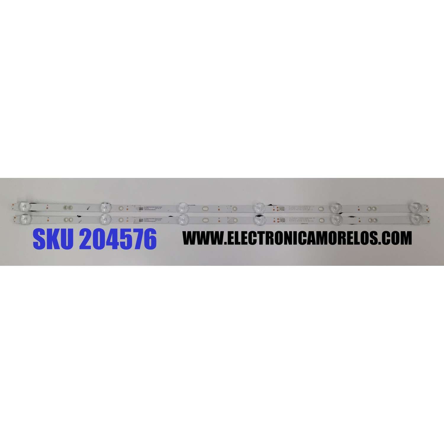 KIT DE LEDS ORIGINAL PARA TV ONN 2 PIEZAS / NUMERO DE PARTE 07-32MB42-YS3030-0D35-2X6 / 261501018510 / 210BZ06D0B33H3C00N / ZS-20221020 / 07-32MB42-YS3030-OD35-2X6 / E471763 / PANEL TPT320B5-XVN02.A REV:SG06B / MODELO 100012589 32"