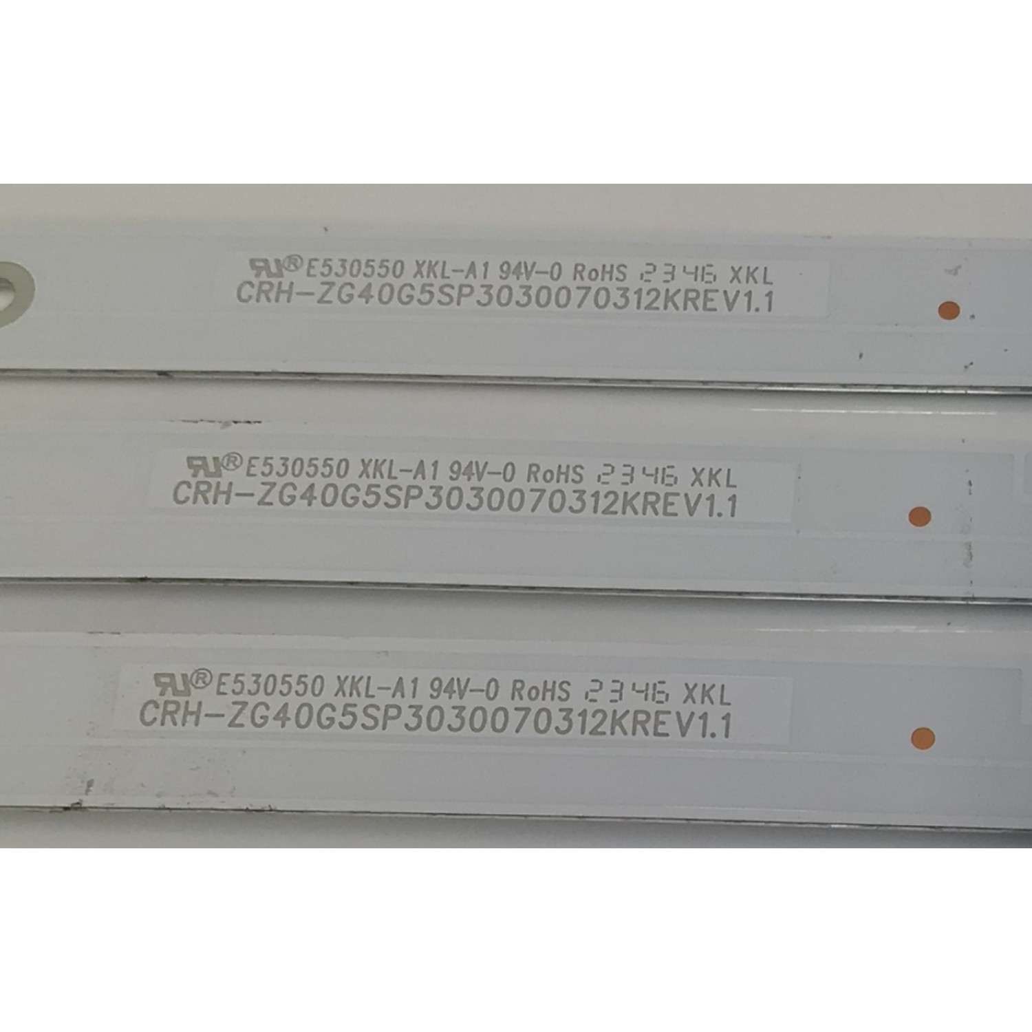 KIT DE LED'S PARA TV EVL ((3 PIEZA)) / NUMERO DE PARTE CRH-ZG40G5SP3030070312KREV1.1 / 40G7N / LB-C400-G7N-B-7-12-PH1(CKD) / Y174-L07-JA-2 / 269613 / B231226A1Z / PANEL C400Y21-G5 / MODELO DAW40FR - Imagen 4
