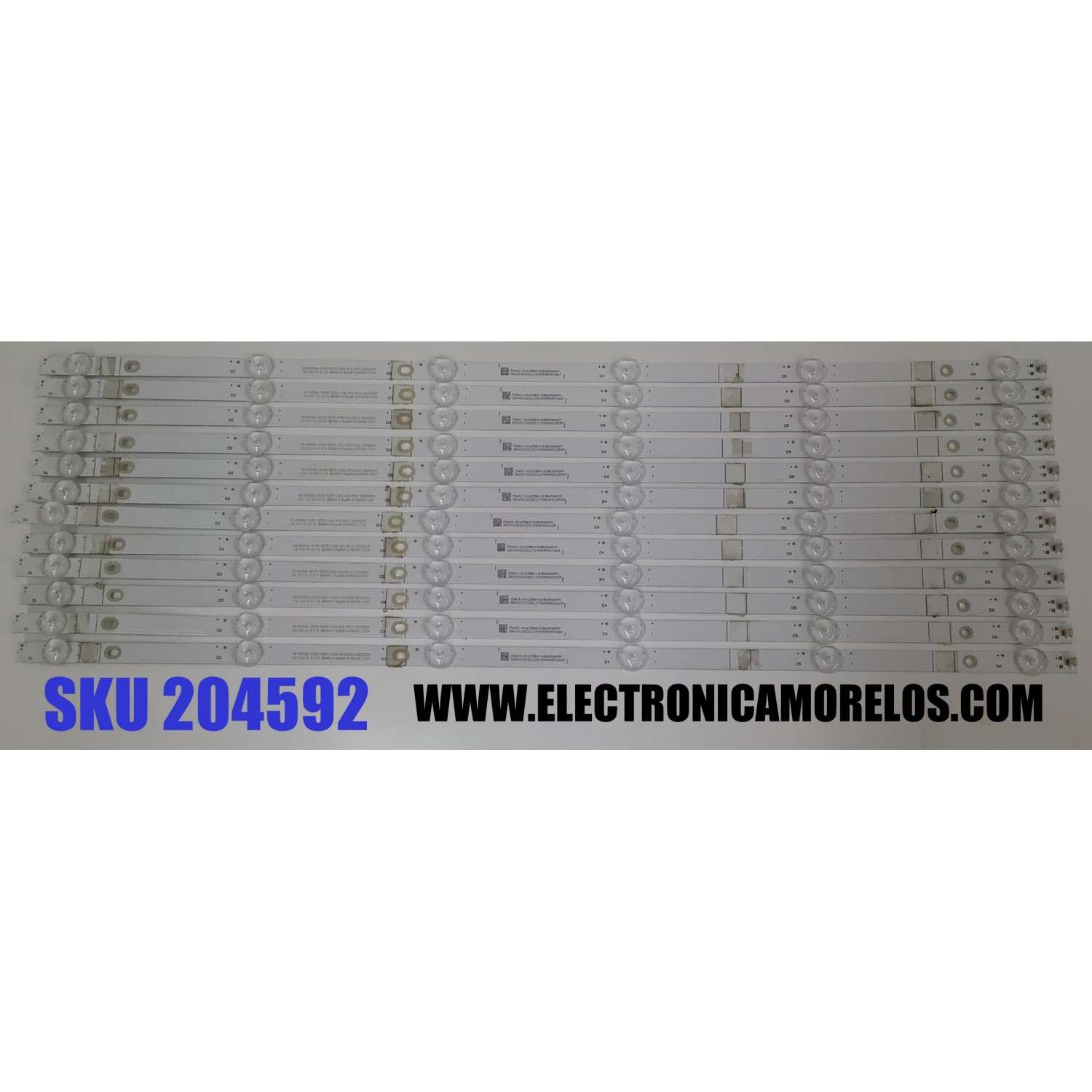 KIT DE LEDS ORIGINAL PARA TV VIZIO 12 PIEZAS / NUMERO DE PARTE 261501016370 / 40-M65Q6-30300D35-12X6-615.5X12-20220314 / 70401-01635BX / SVB650AQ9Y / DISPLAY HV650QUB-F70 / MODELO M65Q6M-K04 LBSFL5LY / M65Q6-L4 LBSFR7GZ