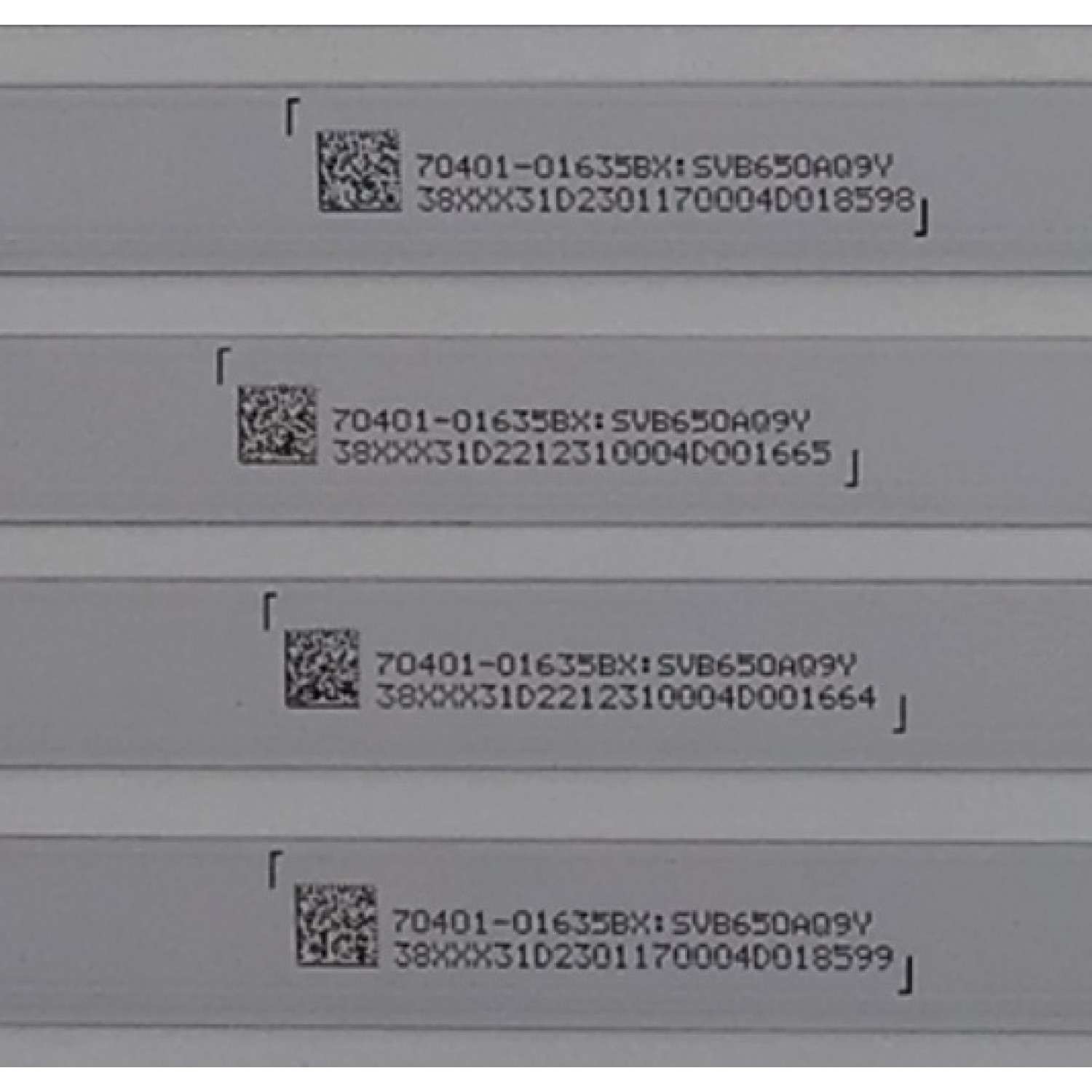 KIT DE LEDS ORIGINAL PARA TV VIZIO 12 PIEZAS / NUMERO DE PARTE 261501016370 / 40-M65Q6-30300D35-12X6-615.5X12-20220314 / 70401-01635BX / SVB650AQ9Y / DISPLAY HV650QUB-F70 / MODELO M65Q6M-K04 LBSFL5LY / M65Q6-L4 LBSFR7GZ - Imagen 3