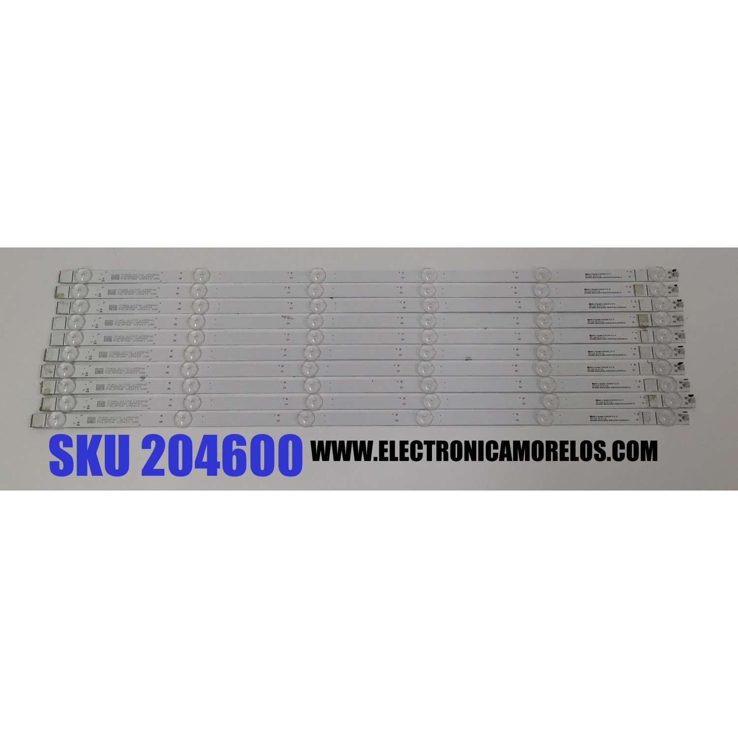 KIT DE LEDS PARA TV SONY ORIGINAL 10 PIEZAS / NUMERO DE PARTE 261501016716 / 40-55SN-OD24.8-SMC-10X6-573X12-221216-2.5 / 70401-01723 / LS55PAC / SVB550FH2 / P5L3P30E / 230413  / PANEL BOEI550WQ1 / DISPLAY HV550QUB-F1L / MODELO KD-55X77CL / KD55X77CL