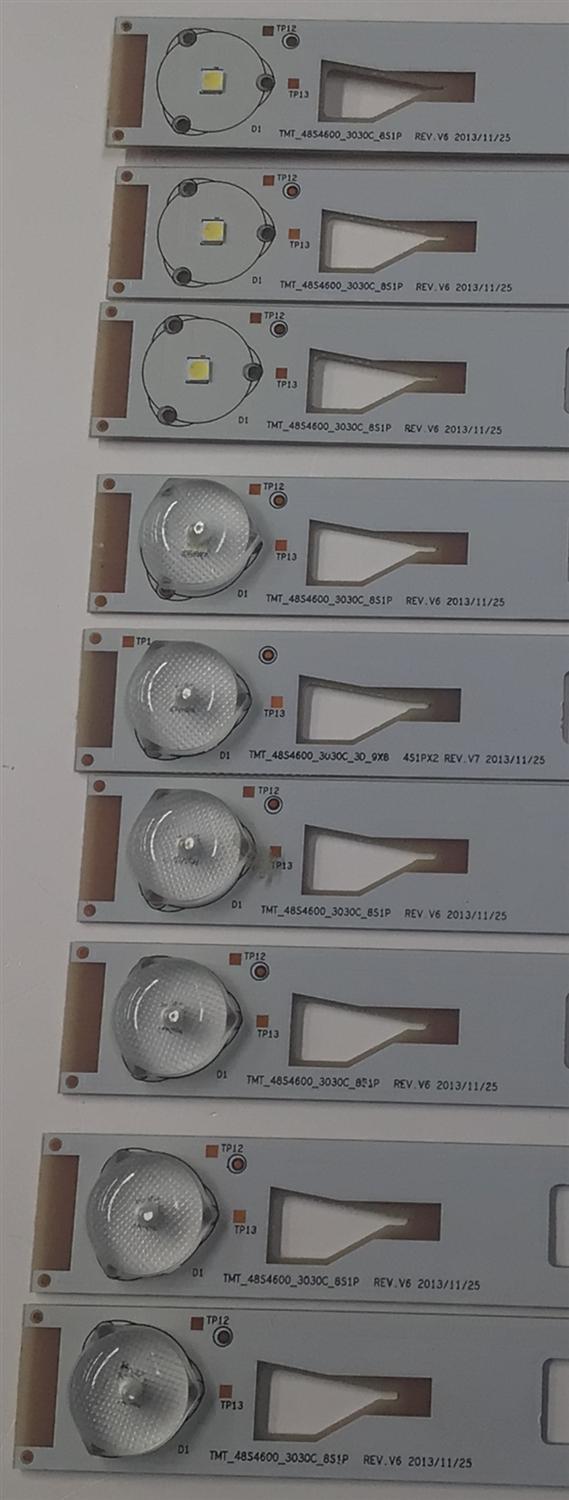 KIT DE LEDS PARA TV TCL ORIGINAL 9 PIEZAS / NUMERO DE PARTE TMT_48S4600_3030C / TMT_48S4600_3030C_8S1P / TMT_48S4600_3030C_3D_9X8 / TMT_48S4600_3030C_8S1P REV.V6 / 4S1PX2 REV.V7 / PANEL LVF480ND2L / MODELO 48FS3700 / 48FS4610 / 48FS4690 / L48F3310-3D - Imagen 5