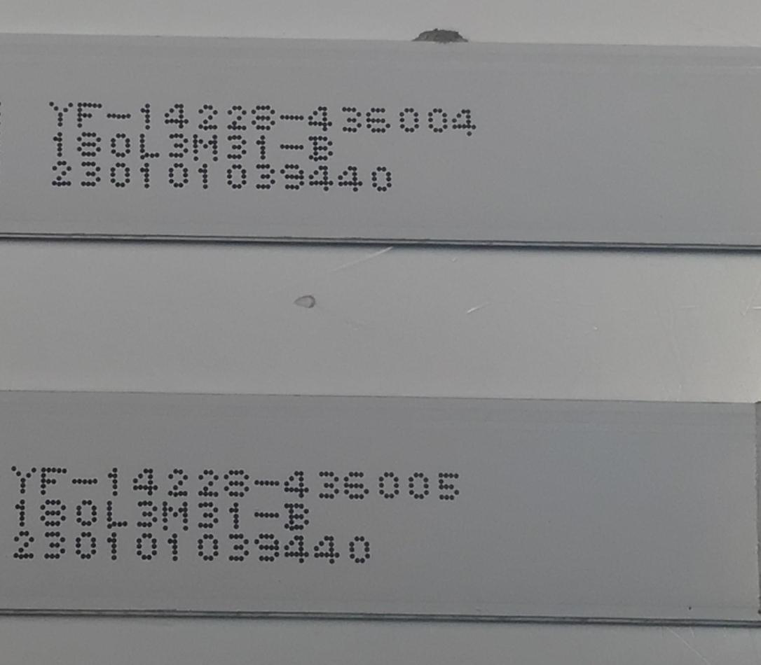 KIT DE LEDS PARA TV VIZIO ORIGINAL 2 PIEZAS / NUMERO DE PARTE 261501021380 / 06-2-32S1-2X6-0D20-590X12-EMC-V3-221213 / 230101039440 / 180L3M31-B / YF-14228 / PANEL HK315WLEDM-JH1VH / DISPLAY PT320AT04-2 VER.1.1 / MODELO VHD32M-0807 / VHD32M-08047 - Imagen 2