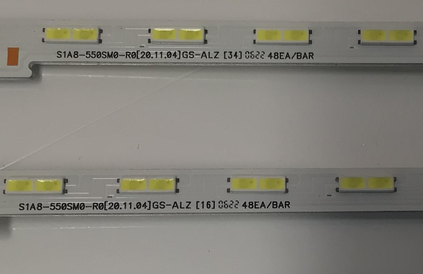 KIT DE LEDS ORIGINAL PARA TV SAMSUNG 2 PIEZAS / NUMERO DE PARTE S1A8-550SM0-R0 / S1A8-550SM0-R0 GS-ALZ 16 48EA/BAR / S1A8-550SM0-R0 GS-ALZ 34 48EA/BAR / GS-ALZ / 48EA/BAR / PANEL CY-SB055HGXV1H / CY-NC055HGHVYH / MODELO UN55AU8000BXZA / LH55QMCEBGCXGO - Imagen 2