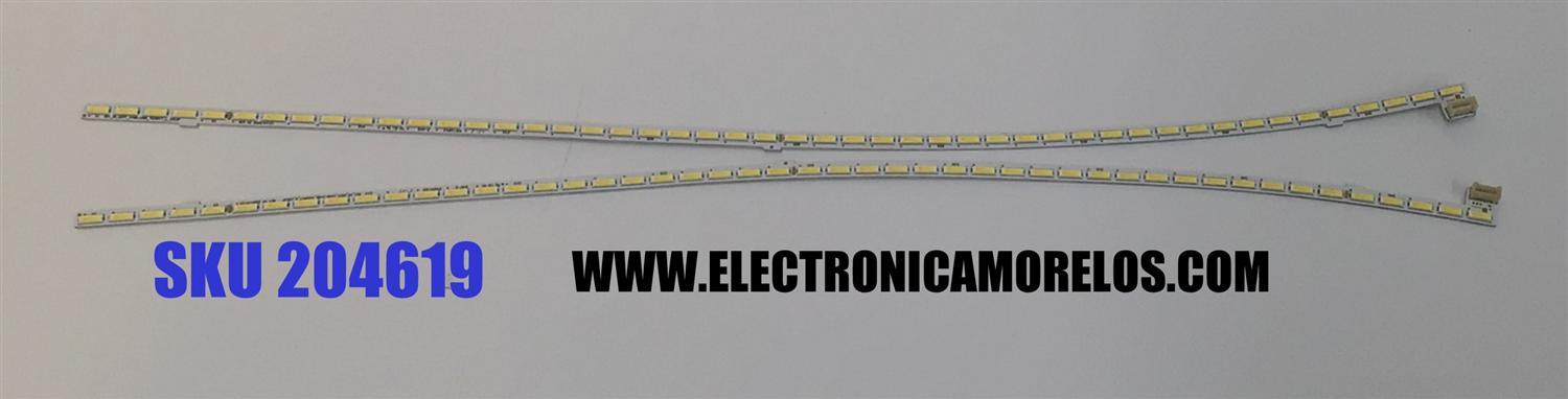 KIT DE LED´S PARA MONITOR CURVO SAMSUNG 2 PIEZAS ORIGINALES / NUMERO DE PARTE 52307A / 52378A / SEC_34_G55T_1X48+1X48_7020PCT_L_16S3P / SEC_34_G55T_1X48+1X48_7020PCT_R_16S3P / REV.V2 / PANEL CY-PA340QGHV1H / MODELO S34A650UXN / LS34A650UXNXGO