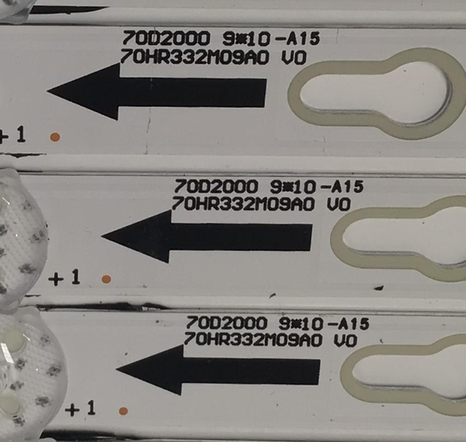 KIT DE LED´S PARA TV PHILIPS 10 PIEZAS ORIGINALES / NUMERO DE PARTE 70HR332M09A0 V0 / 70D2000 / 4C-LB700T-HR1 / LF2RD2R0D / MODELO 70PFL5656 / 70PFL5656/F7A - Imagen 3