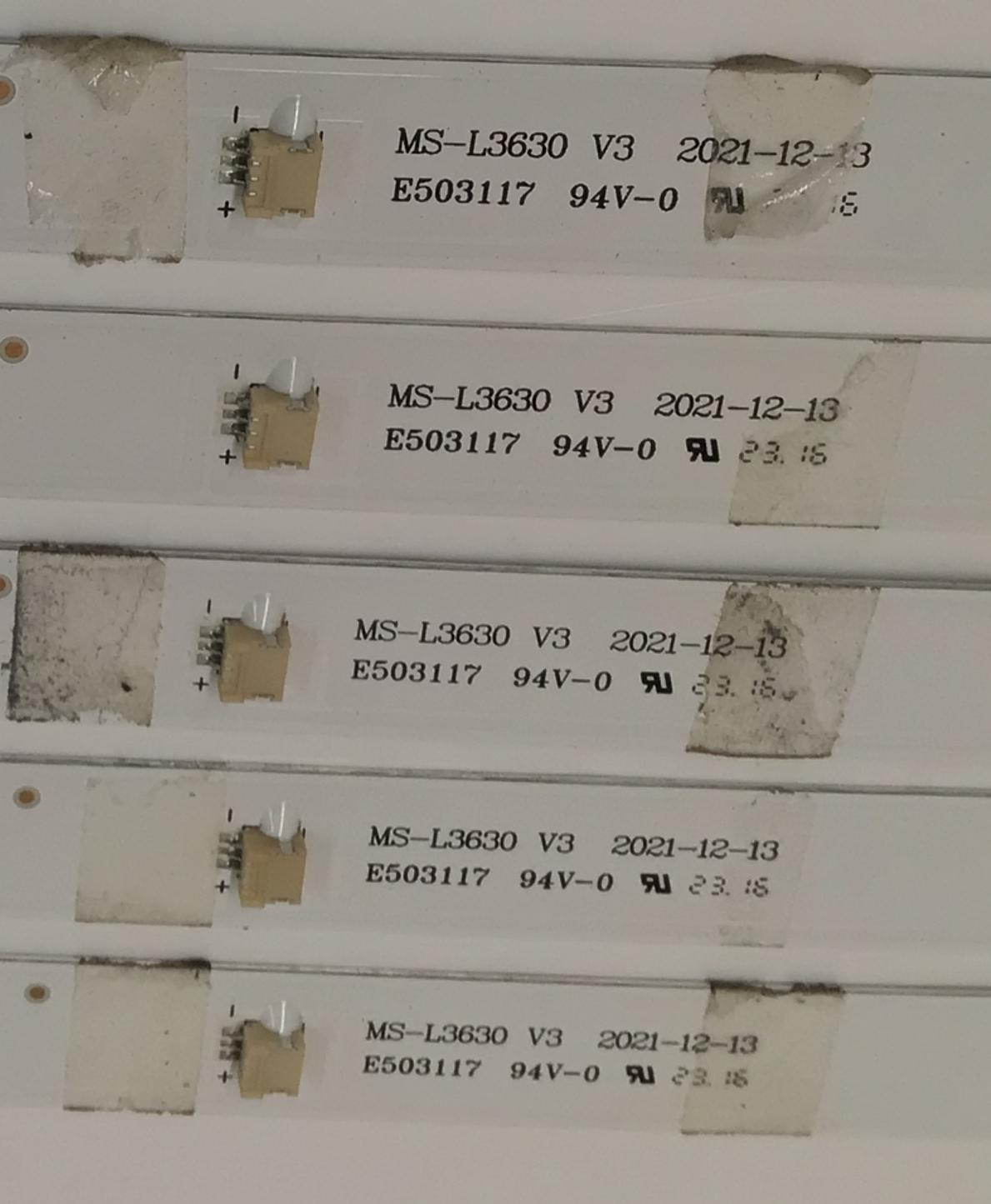 KIT DE LEDS PARA TV TD SYSTEMS ORIGINAL 5 PIEZAS / NUMERO DE PARTE MS-L3630 V3 / 1.3.10700000227 / MODELO K55DLG12US - Imagen 2
