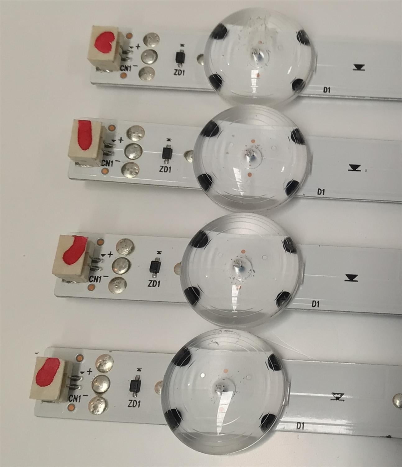 KIT DE LEDS PARA TV PHILIPS ORIGINAL 4 PIEZAS / NUMERO DE PARTE UDULEDWRE004 / UDULEDWRE004 REV 0.2 / 43W6S1P / MODELOS 43PFL5603/F7 / 43PFL5703/F7 - Imagen 2