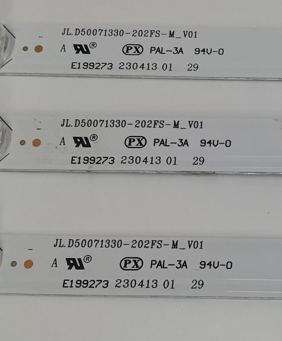 KIT DE LEDS PARA TV VIZIO ORIGINAL 3 PIEZAS / NUMERO DE PARTE JL.D50071330-202FS-M_V01 / 23413 01 29 / F8PMB000045JAUXLB00GGCN405C / PANEL V500DJ7-D03 / MODELO V506-J09 - Imagen 2