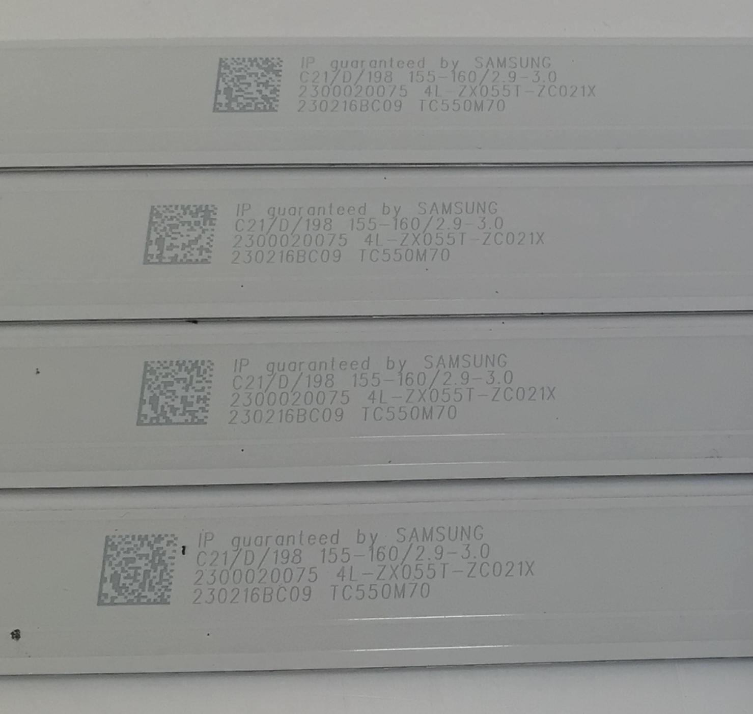 KIT DE LEDS PARA TV PHILIPS ORIGINAL 4 PIEZAS / NUMERO DE PARTE 303TC550068D / TCL55D09-ZC42AG-06D / 2300020075 / 230216BC09 / 4L-ZX055T-ZC021X / TC550M70 / PANEL T8-55D6120-LPBX002 / MODELO 55PUL6673 / 55PUL6673/F7 - Imagen 4