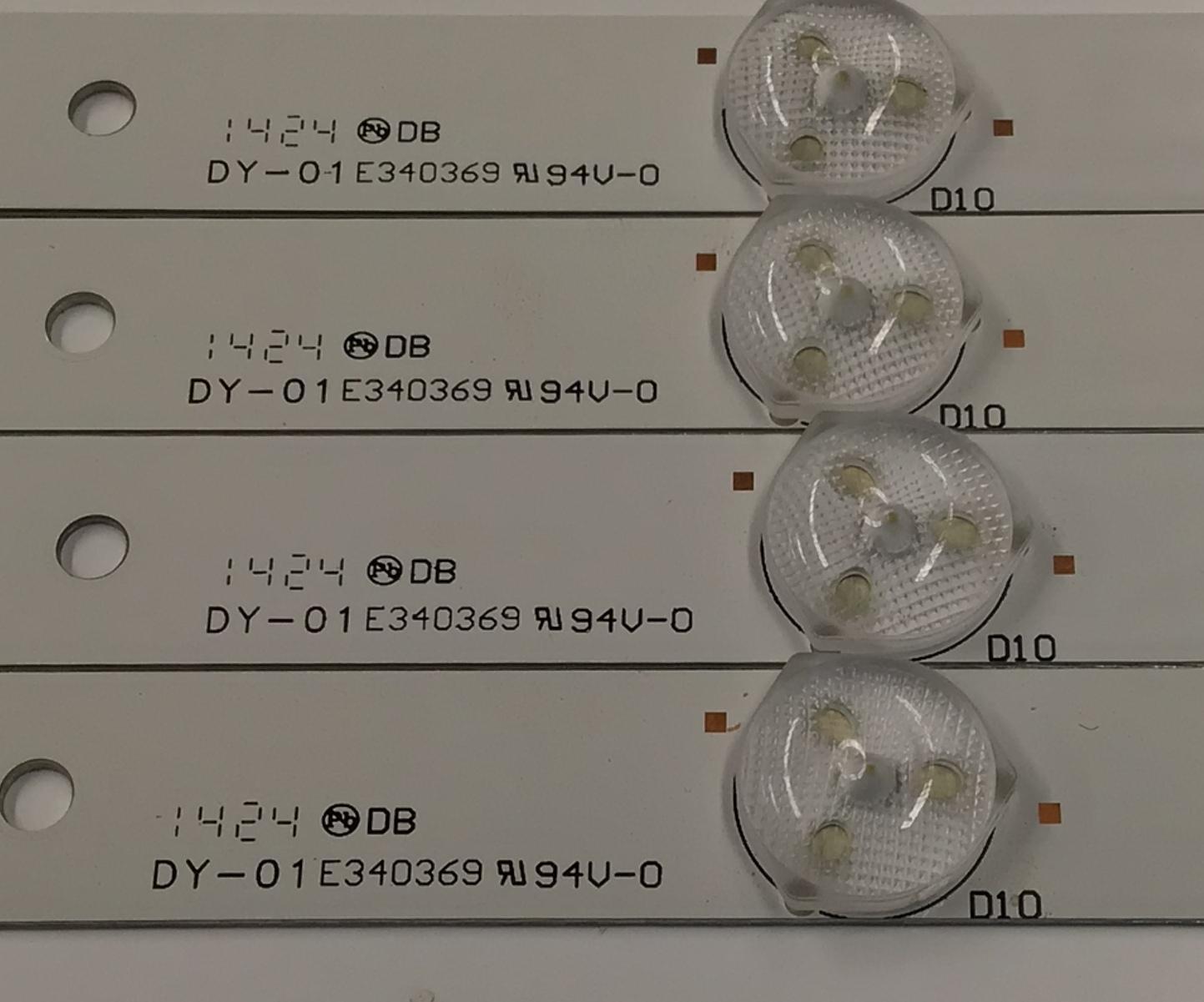 KIT DE LEDS PARA TV DIGITREX ORIGINAL 4 PIEZAS / NUMERO DE PARTE 3BL-T8104102-003B / DY-01E340369 / 6050120010 / JS-SY33EFED-0001 / PANEL HK395WLEDM-CH03H / DISPLAY V400HJ6-PE1 / MODELO DX40FKM - Imagen 4