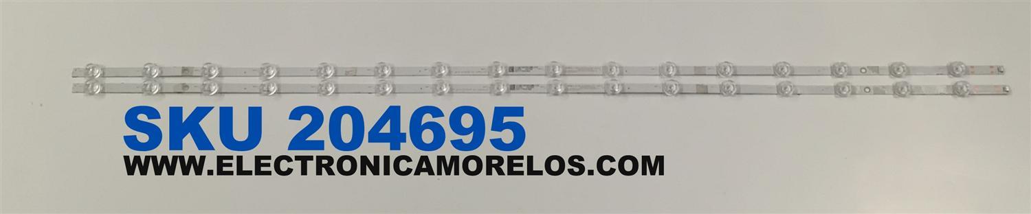 KIT DE LEDS PARA TV VIZIO ORIGINAL 2 PIEZAS / NUMERO DE PARTE 303GJ500054 / GJ-50VB32-0D35-2X16-20220819 / B005P00103874B / 210BZ16D0B33WBLC0Z / 23252 / 347800 / D01-715030B5 / MODELO V505-J09 / V505-J09 LTC6E8VZ /  V505-J01 / V505-J01 LTC6E8VZ