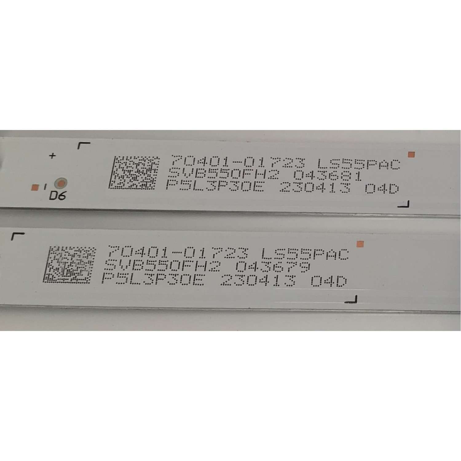 KIT DE LEDS PARA TV SONY ORIGINAL 10 PIEZAS / NUMERO DE PARTE 261501016716 / 40-55SN-OD24.8-SMC-10X6-573X12-221216-2.5 / 70401-01723 / LS55PAC / SVB550FH2 / P5L3P30E / 230413  / PANEL BOEI550WQ1 / DISPLAY HV550QUB-F1L / MODELO KD-55X77CL / KD55X77CL - Imagen 2