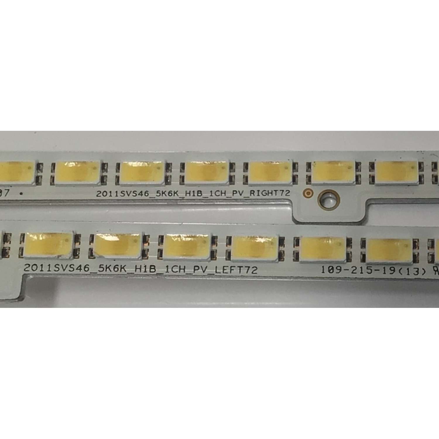 KIT DE LED´S PARA TV 2 PIEZAS ORIGINALES / NUMERO DE PARTE 2011SVS46_5K6K / 2011SVS46_5K6K_H1B_1CH_PV_LEFT72 / 2011SVS46_5K6K_H1B_1CH_PV_RIGHT72 / 109-216-18(11) / MODELO 46" - Imagen 2