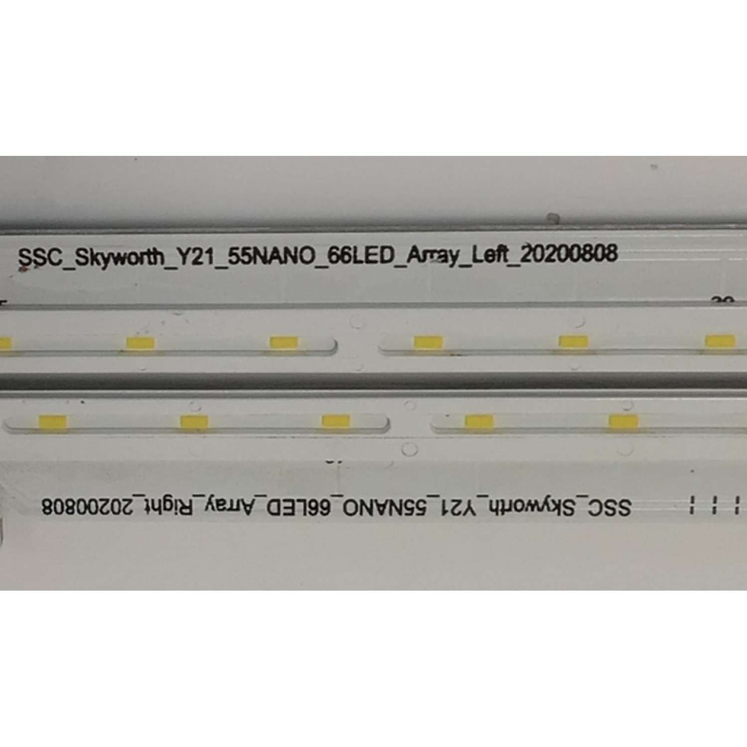 KIT DE LEDS ORIGINAL PARA TV LG 2 PIEZAS / NUMERO DE PARTE SSC_SKYWORTH_Y21_55NANO_66LED_ARRAY_RIGHT_20200808 / SSC_SKYWORTH_Y21_55NANO_66LED_ARRAY_LEFT_20200808 / PANEL SEL550W0 (LD0-B00) / MODELO 55NANO80SPA / 55NANO80SPA.BWMYLJR - Imagen 3