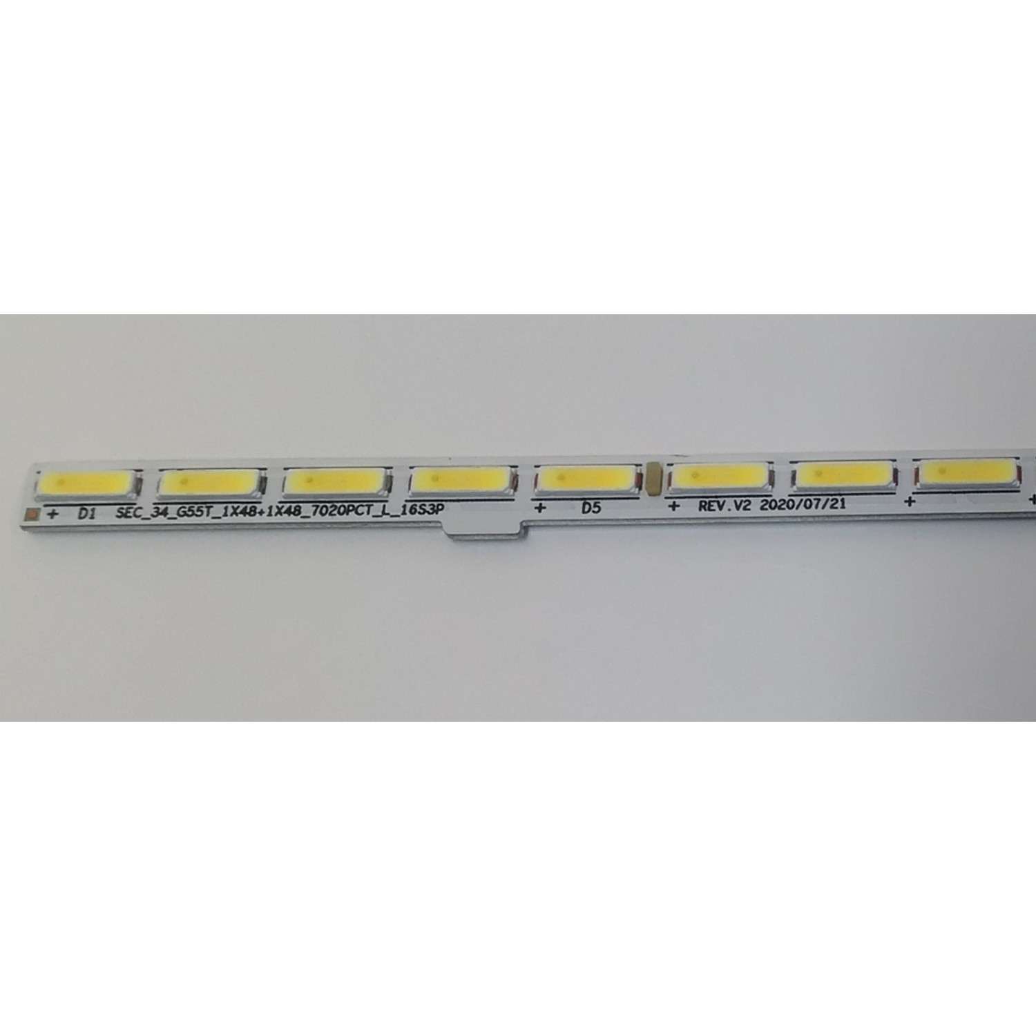KIT DE LED´S PARA MONITOR CURVO SAMSUNG 2 PIEZAS ORIGINALES / NUMERO DE PARTE 52307A / 52378A / SEC_34_G55T_1X48+1X48_7020PCT_L_16S3P / SEC_34_G55T_1X48+1X48_7020PCT_R_16S3P / REV.V2 / PANEL CY-PA340QGHV1H / MODELO S34A650UXN / LS34A650UXNXGO - Imagen 3