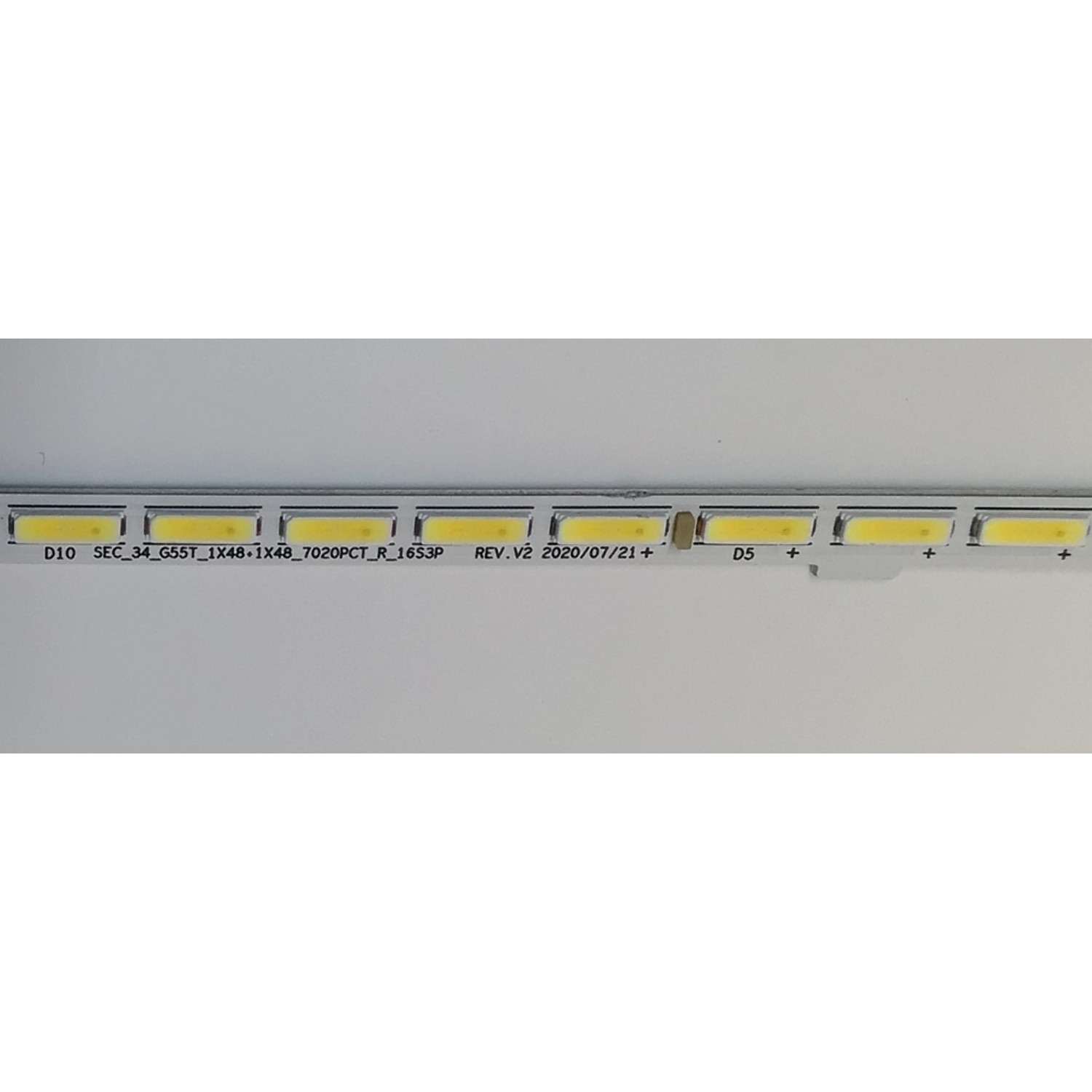 KIT DE LED´S PARA MONITOR CURVO SAMSUNG 2 PIEZAS ORIGINALES / NUMERO DE PARTE 52307A / 52378A / SEC_34_G55T_1X48+1X48_7020PCT_L_16S3P / SEC_34_G55T_1X48+1X48_7020PCT_R_16S3P / REV.V2 / PANEL CY-PA340QGHV1H / MODELO S34A650UXN / LS34A650UXNXGO - Imagen 2