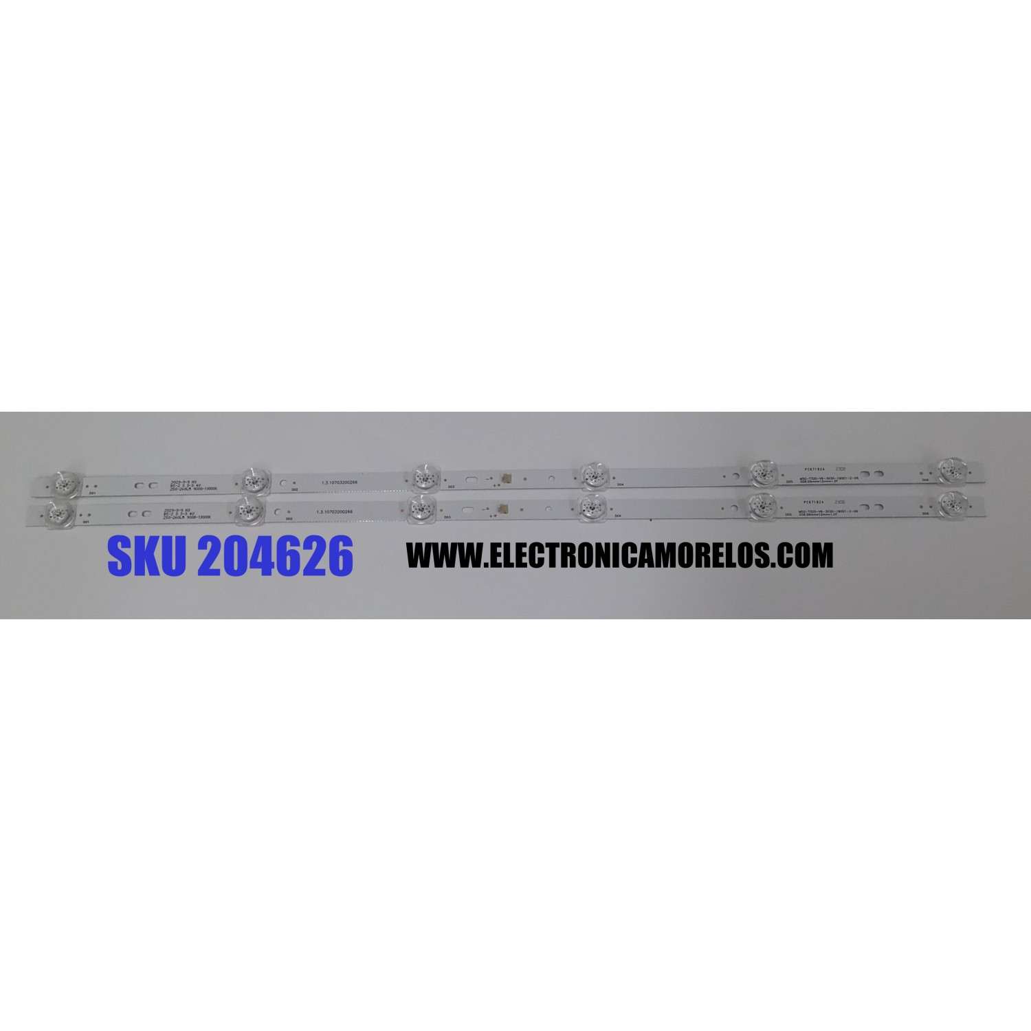 KIT DE LED´S PARA TV EVL 2 PIEZAS ORIGINALES / NUMERO DE PARTE MSG-T320-V6-3030-19001-2-06 / 1.3.1070320266 / PC67182A / 250-260LM / 9000-13000K / MODELO 32EVLSM