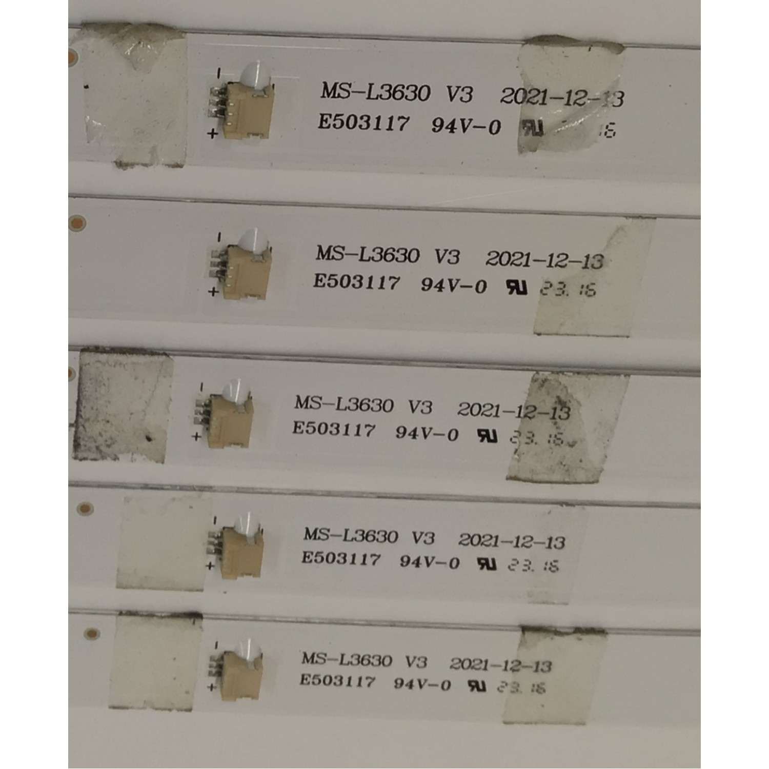 KIT DE LEDS PARA TV TD SYSTEMS ORIGINAL 5 PIEZAS / NUMERO DE PARTE MS-L3630 V3 / 1.3.10700000227 / MODELO K55DLG12US - Imagen 2