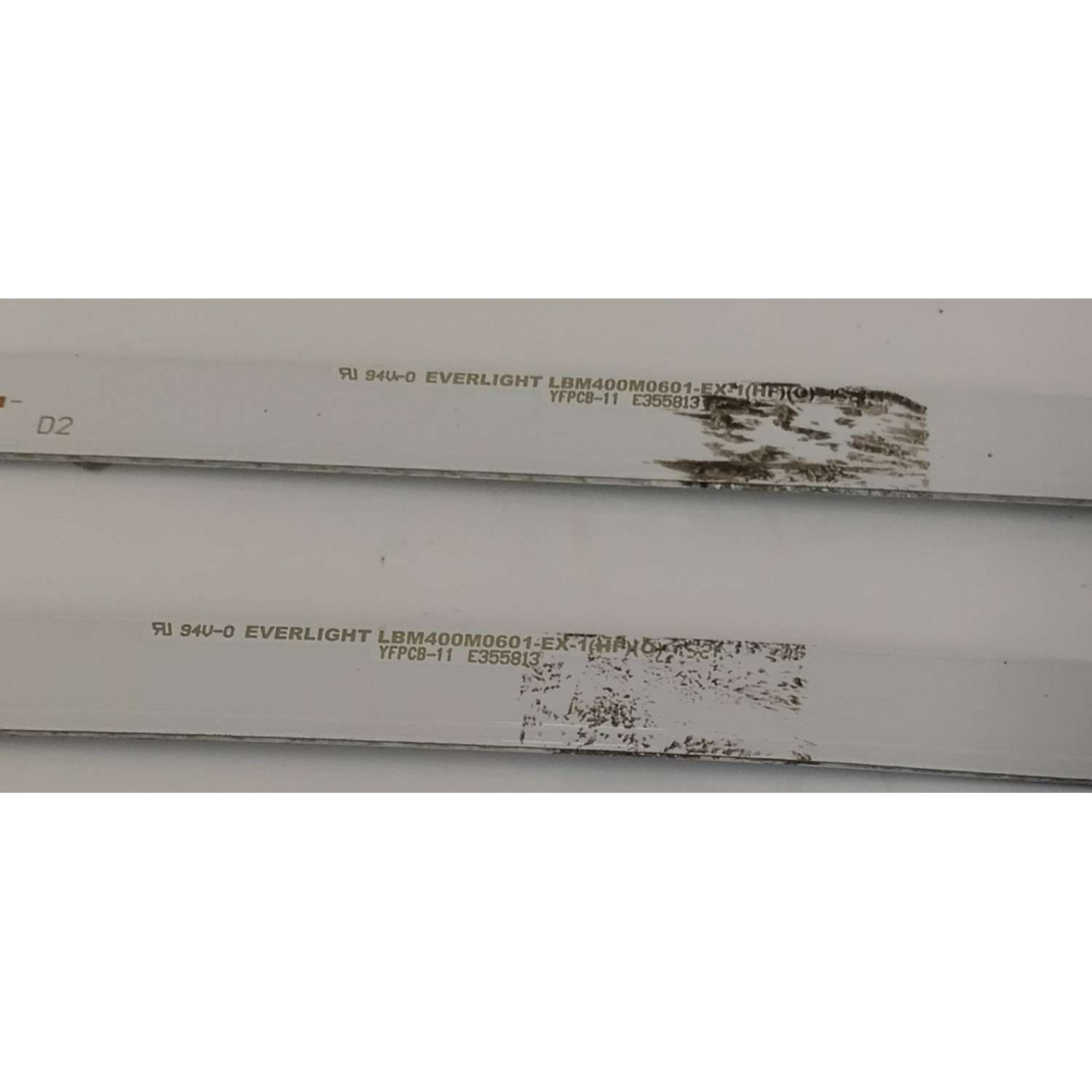 KIT DE LEDS ORIGINAL PARA TV VIZIO 2 PIEZAS / NUMERO DE PARTE LBM400M0601 / EVERLIGHT LBM400M0601-EX-1 (HF)(0) / YFPCB-11 / MODELO D40F-J09 / D40F-J09 LINID4MX - Imagen 2
