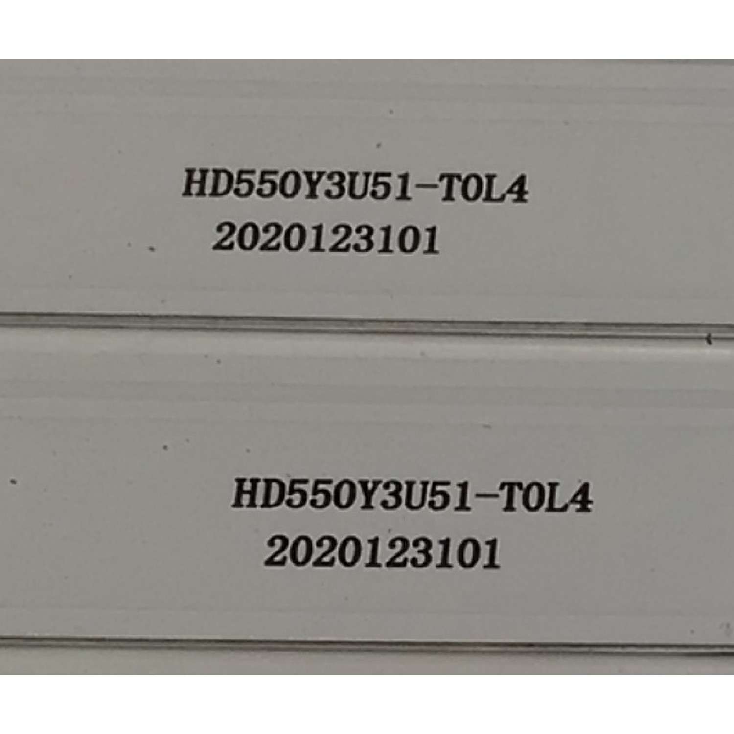 KIT DE LED´S PARA TV HISENSE 4 PIEZAS ORIGINALES / NUMERO DE PARTE JL.D550E1330-003BS-M / JL.D550E1330-003BS-M_V02 / HD550Y3U51-T0L4 / 2020123101 / 1286038 / 6UC8 / PANEL HD550Y3U51-T0L4 / MODELO 55A7G - Imagen 5
