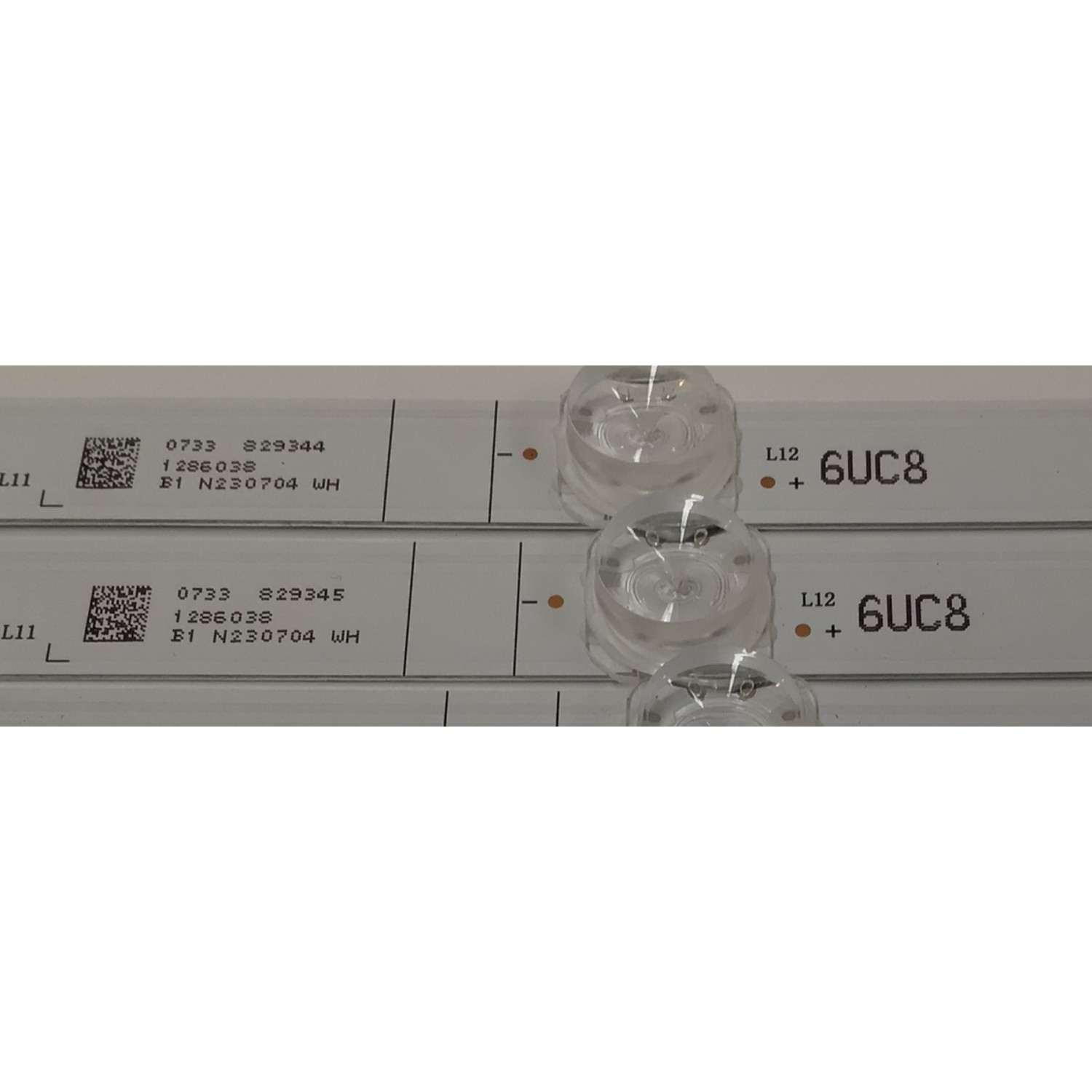 KIT DE LED´S PARA TV HISENSE 4 PIEZAS ORIGINALES / NUMERO DE PARTE JL.D550E1330-003BS-M / JL.D550E1330-003BS-M_V02 / HD550Y3U51-T0L4 / 2020123101 / 1286038 / 6UC8 / PANEL HD550Y3U51-T0L4 / MODELO 55A7G - Imagen 3