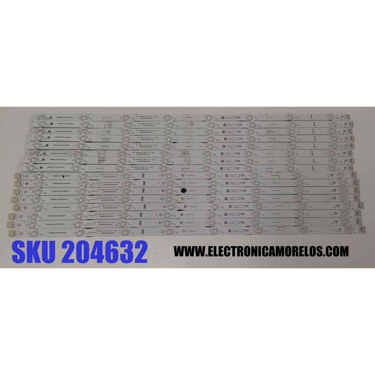 KIT DE LED´S PARA TV HISENSE 16 PIEZAS ORIGINALES / NUMERO DE PARTE JL.D65044330-003AL-M / JL.D65044330-003AR-M / JL.D65044330-003AL-M_V02  / JL.D65044330-003AR-M_V02 / PANEL HD650H3U52-T0LAK5 / HD650H3U52-T0LAK5+R+2023051701 / MODELO 65U6K