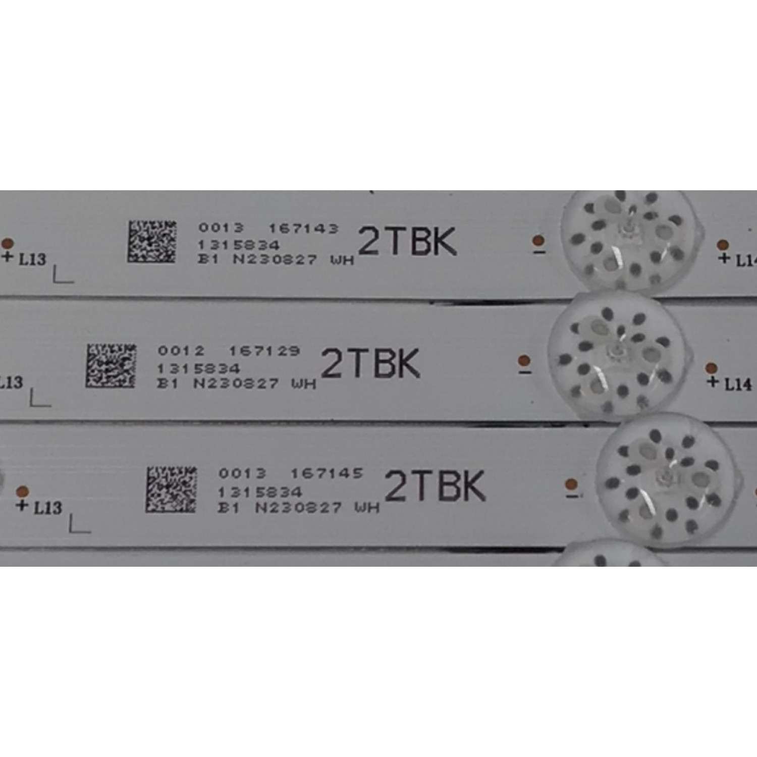 KIT DE LED´S PARA TV HISENSE 16 PIEZAS ORIGINALES / NUMERO DE PARTE JL.D65044330-003AL-M / JL.D65044330-003AR-M / JL.D65044330-003AL-M_V02  / JL.D65044330-003AR-M_V02 / PANEL HD650H3U52-T0LAK5 / HD650H3U52-T0LAK5+R+2023051701 / MODELO 65U6K - Imagen 3