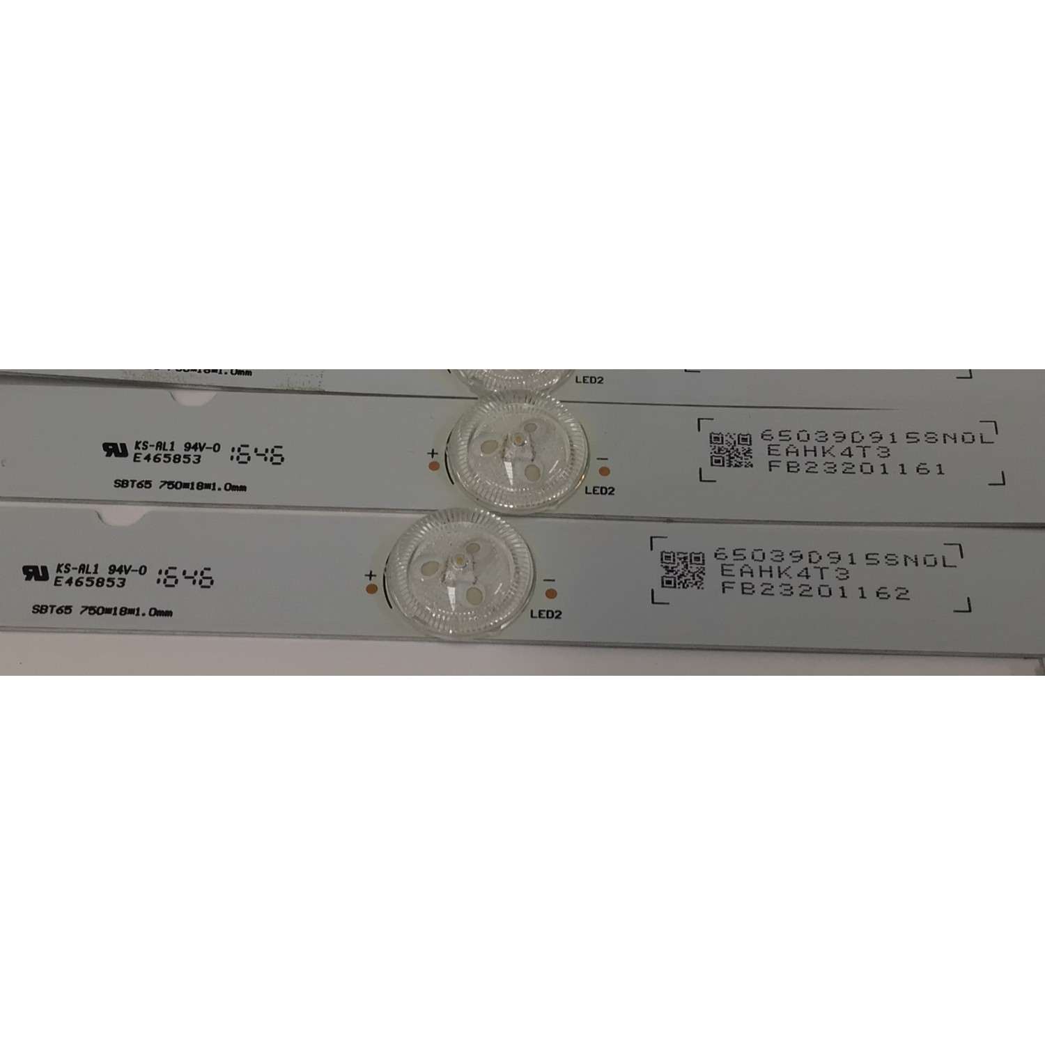KIT DE LED'S PARA TV SONY ORIGINAL 18 PIEZAS / NUMERO DE PARTE SBT65 / 65039D915SN0L / 65039D915SN0R / EAHM4T5 / PANEL YD75650DND01B / MODELOS XBR-65X900E / XBR65X900E - Imagen 4