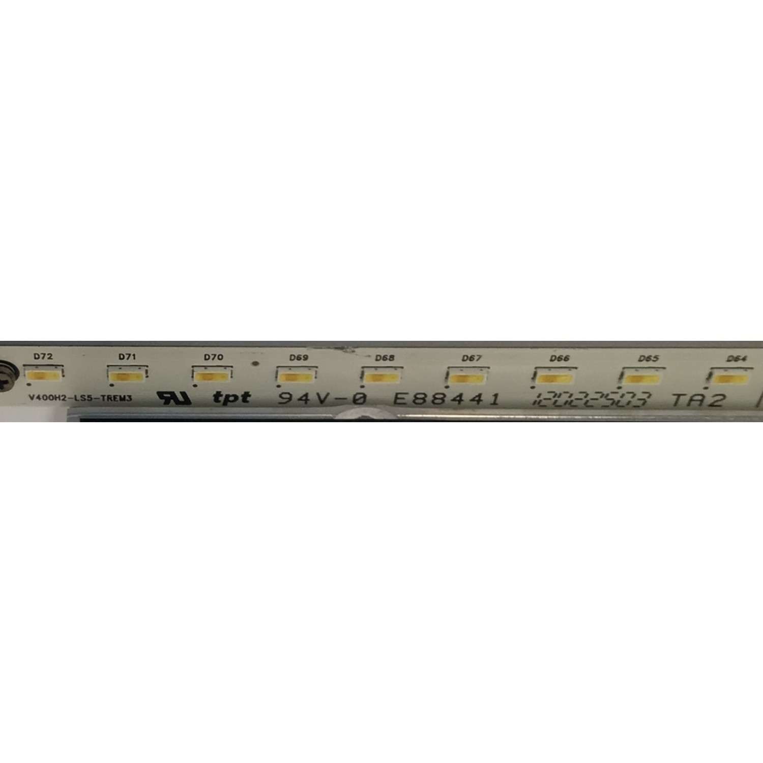 KIT DE LEDS PARA TV TOSHIBA ORIGINAL 2 PIEZAS / NUMERO DE PARTE V400H2-LS5 / V400H2-LS5-TLEM3 / V400H2-LS5-TREM3 / 067008N31A23D02 / PANEL V400HK2-LS5 REV.C1 / MODELO 40L5200U2 - Imagen 3