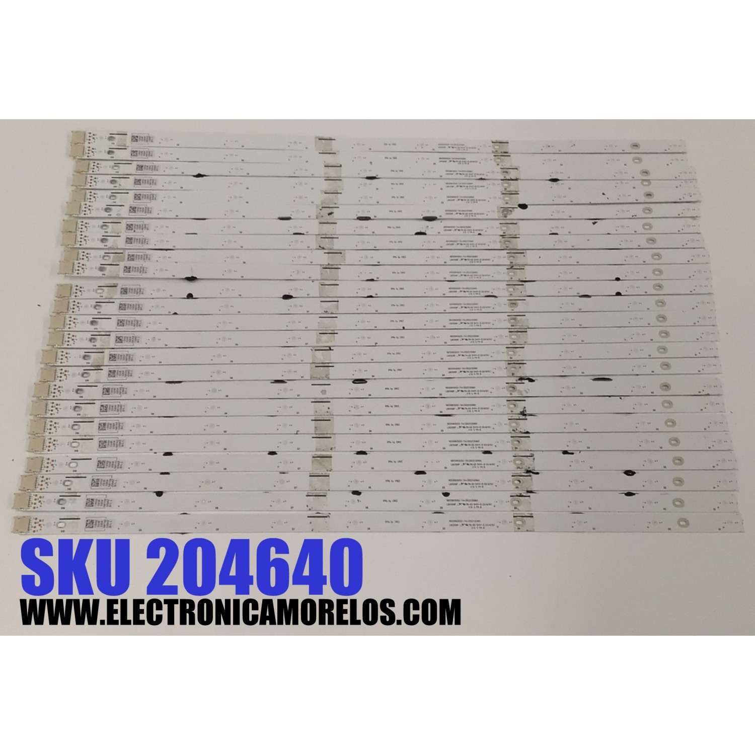 KIT DE LEDS ORIGINAL PARA TV HISENSE 24 PIEZAS / NUMERO DE PARTE LB5509P / HD550H3U52-TA / 2022120901 / 15HE 55D4 / PANEL HD550H3U52-TA / MODELO 55U6K