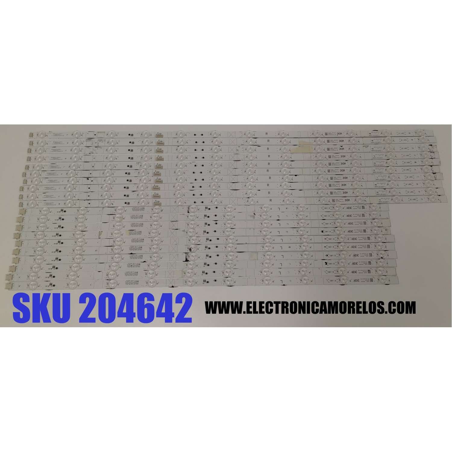 KIT DE LEDS PARA TV HISENSE ORIGINAL 20 PIEZAS / NUMERO DE PARTE JL.D7501M330 / JL.D7501M330-003AL-M_V02 / JL.D7501M330-003AR-M_V02 / RSAG7.820.13291/ROH VER.C / RSAG7.820.13292/ROH VER.C / PANEL HD750H3U71-T0L8K1 / DISPLAY HV750QUB-F92 / MODELO 75U7K