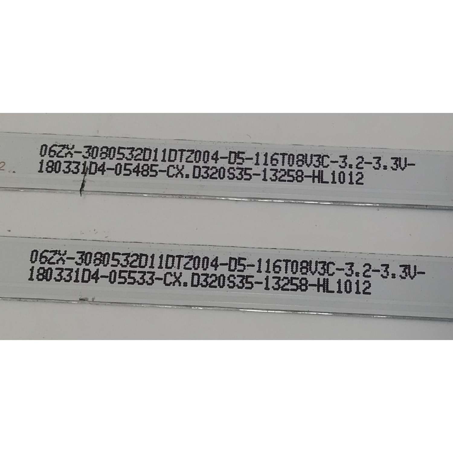 KIT DE LEDS PARA TV SELECLINE ORIGINAL 2 PIEZAS / NUMERO DE PARTE SJ.CX.D3200701-2835GS-M / 1.14.MD320066 / CX.D320S35 / 3080532D11DTZ004 / PANEL CX315DLEDM / MODELO 32S17 - Imagen 2