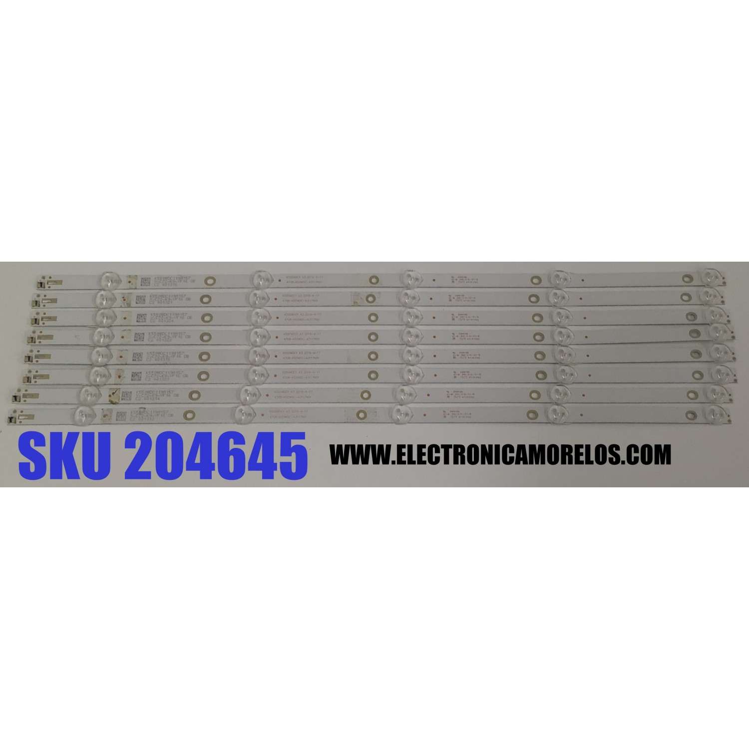 KIT DE LEDS PARA TV WBOX ORIGINAL 8 PIEZAS / NUMERO DE PARTE 4708-K55WDC-A3117N01 / K550WDC1  A3 / 471R1P62 / K550WDC119A157 / X-C72-K9-YF16  0B / MODELO 0E-55LED4KA