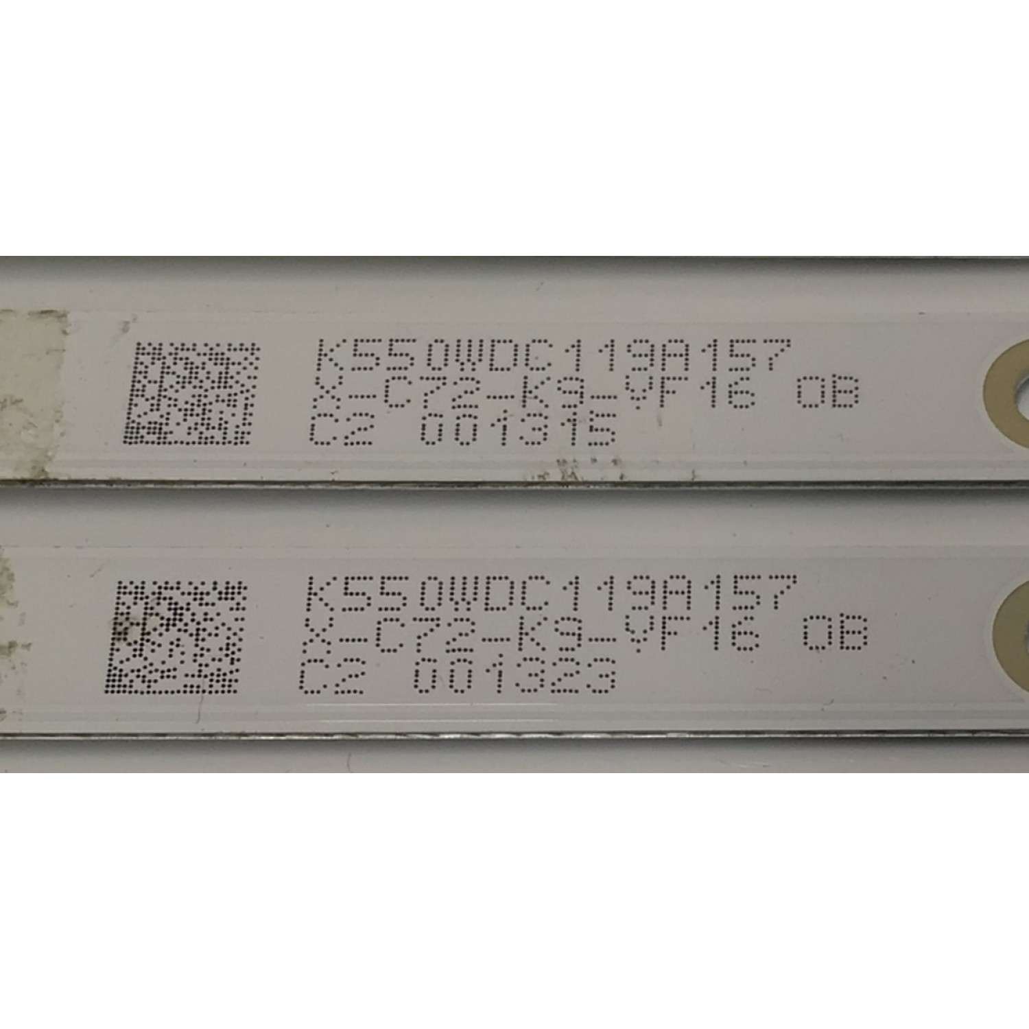 KIT DE LEDS PARA TV WBOX ORIGINAL 8 PIEZAS / NUMERO DE PARTE 4708-K55WDC-A3117N01 / K550WDC1  A3 / 471R1P62 / K550WDC119A157 / X-C72-K9-YF16  0B / MODELO 0E-55LED4KA - Imagen 5