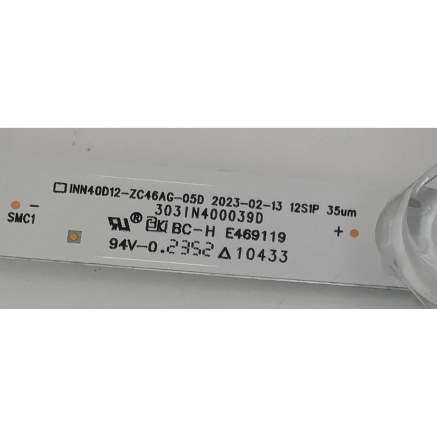 LED ORIGINAL PARA TV VIZIO 1 PIEZA / NUMERO DE PARTE 303IN400039D / INN40D12-ZC46AG-05D / B341E0000 / 51CAB0LB / PANEL V400HJ9-EU3 REV C1 / MODELO VFD40M-0809 / VFD40M-0809 LNIS6GA - Imagen 4
