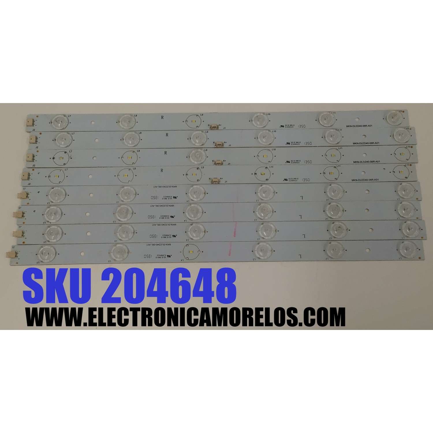 KIT DE LEDS PARA TV BUSH ORIGINAL 8 PIEZAS / NUMERO DE PARTE MKN-DLED40-06 / MKN-DLED40-06R-A01 / MKN-DLED40-06L-A01 / MODELO BMKDVD40LED